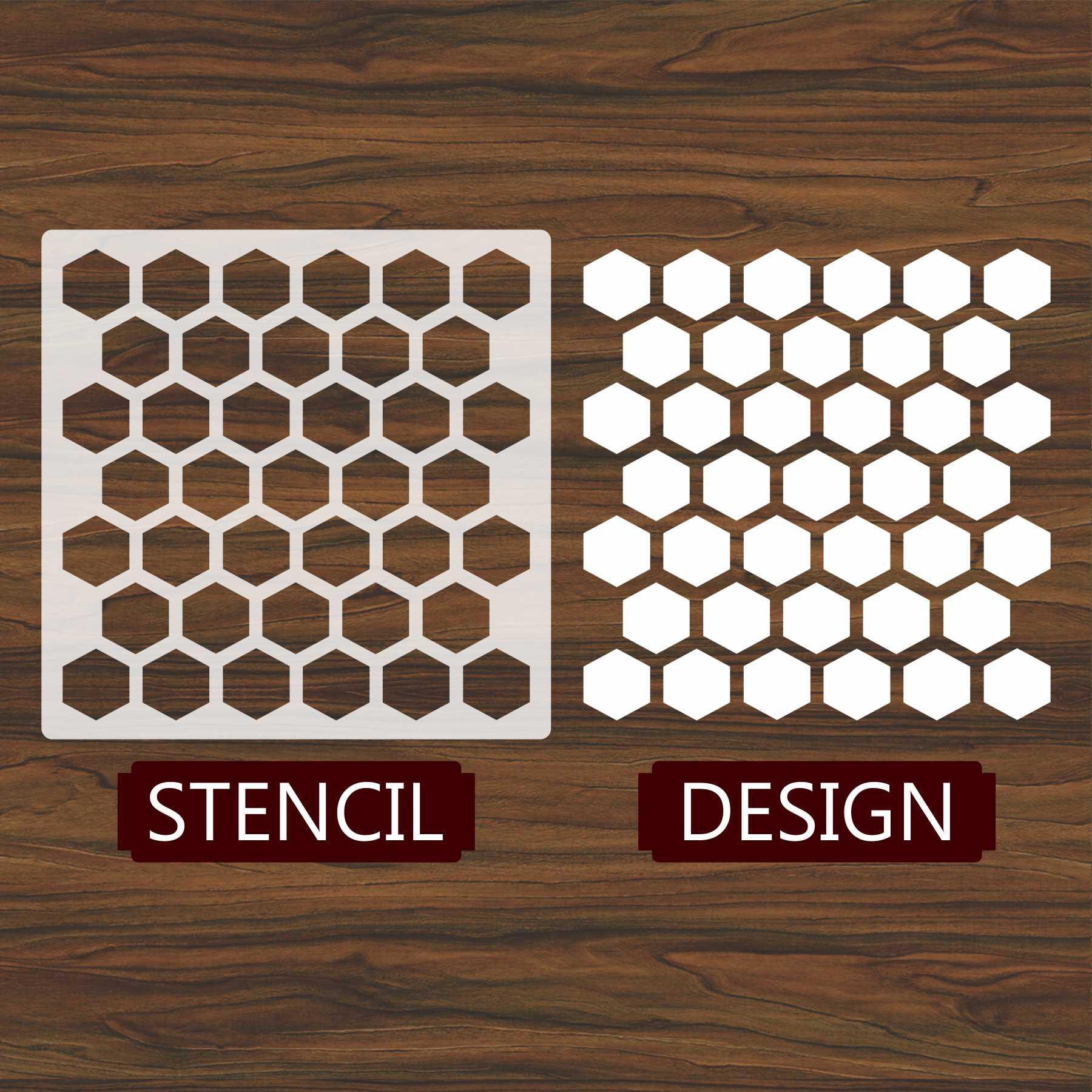 Hexagano Mini Pattern Stencil , Wall Stencils For wall Painting Airbrush Painting Art Cake Spray Mold DIY Decor Crafts Canvas.ID#181 - Image 3