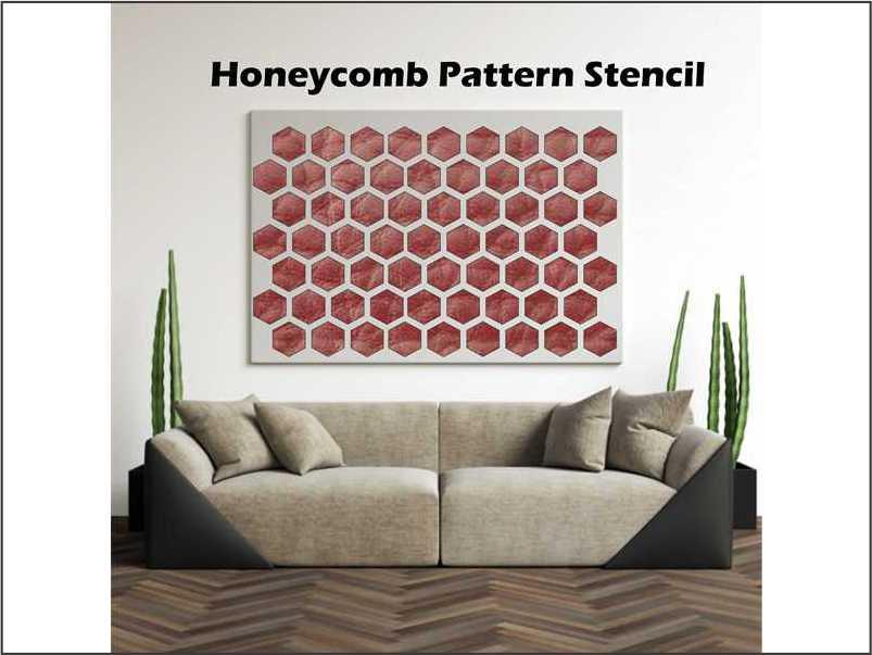 Hexagano Mini Pattern Stencil , Wall Stencils For wall Painting Airbrush Painting Art Cake Spray Mold DIY Decor Crafts Canvas.ID#181 - Image 6