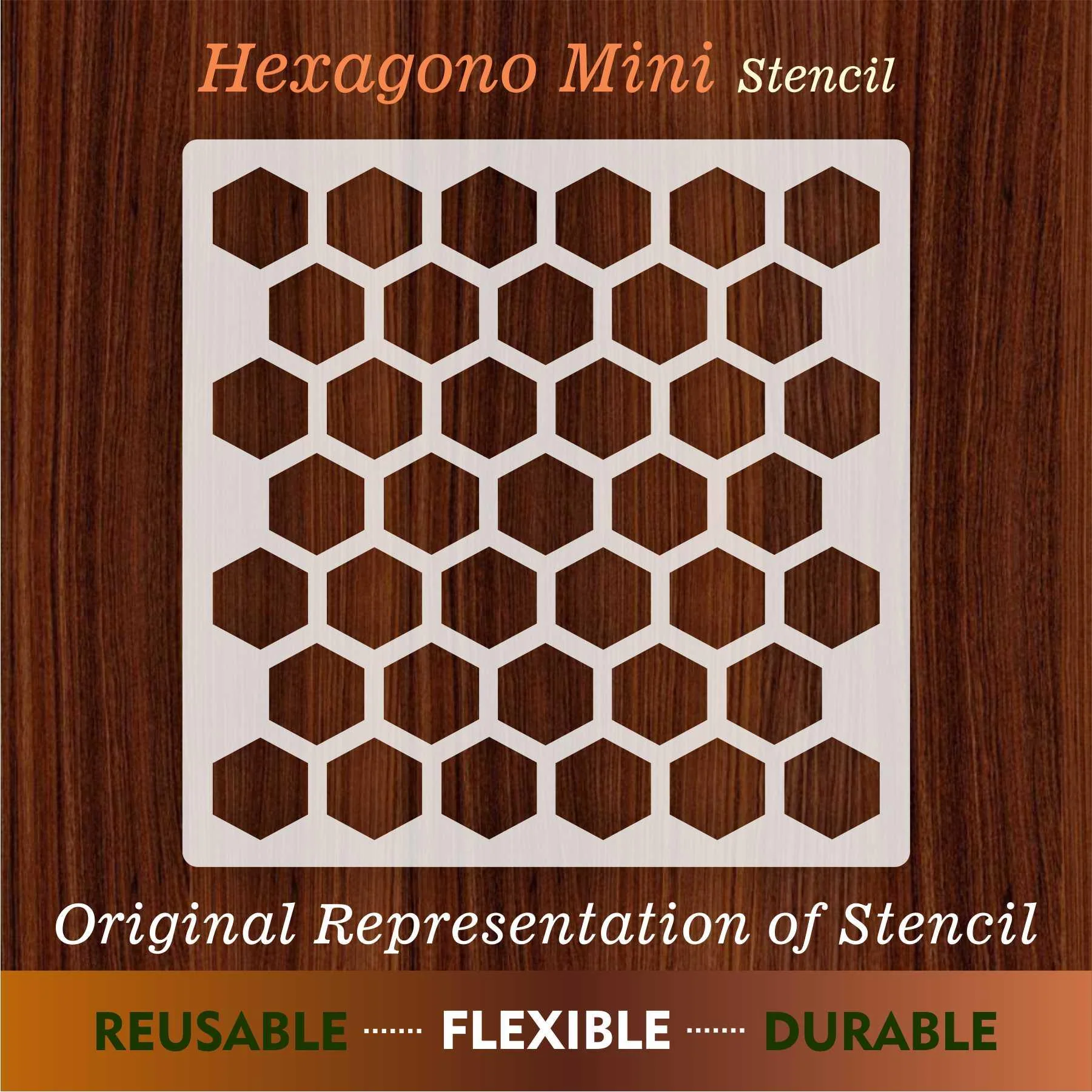 Hexagano Mini Pattern Stencil , Wall Stencils For wall Painting Airbrush Painting Art Cake Spray Mold DIY Decor Crafts Canvas.ID#181 - Image 7