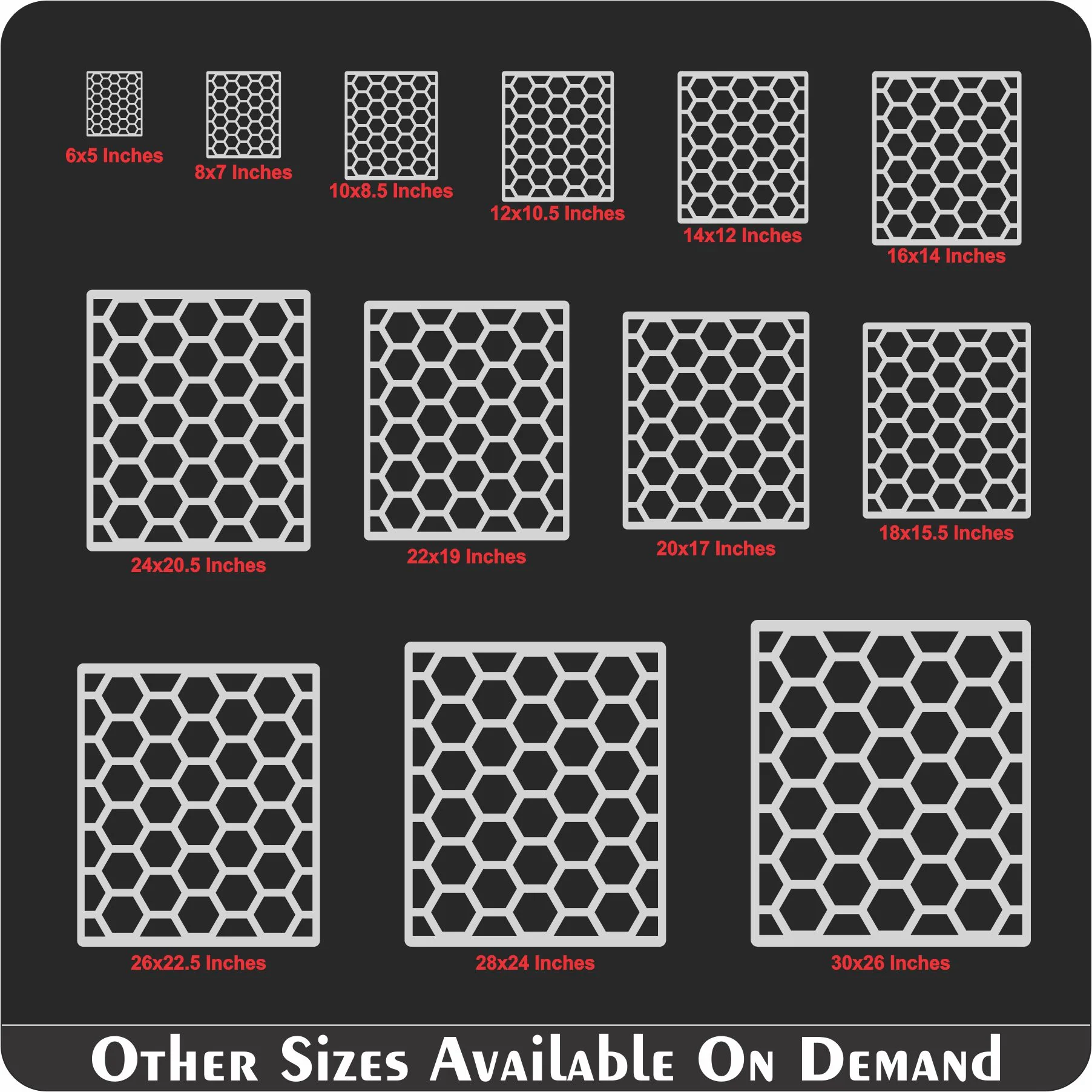 Honey Comb Pattern Reusable Stencil For Canvas And Wall Painting.ID#212E - Image 10