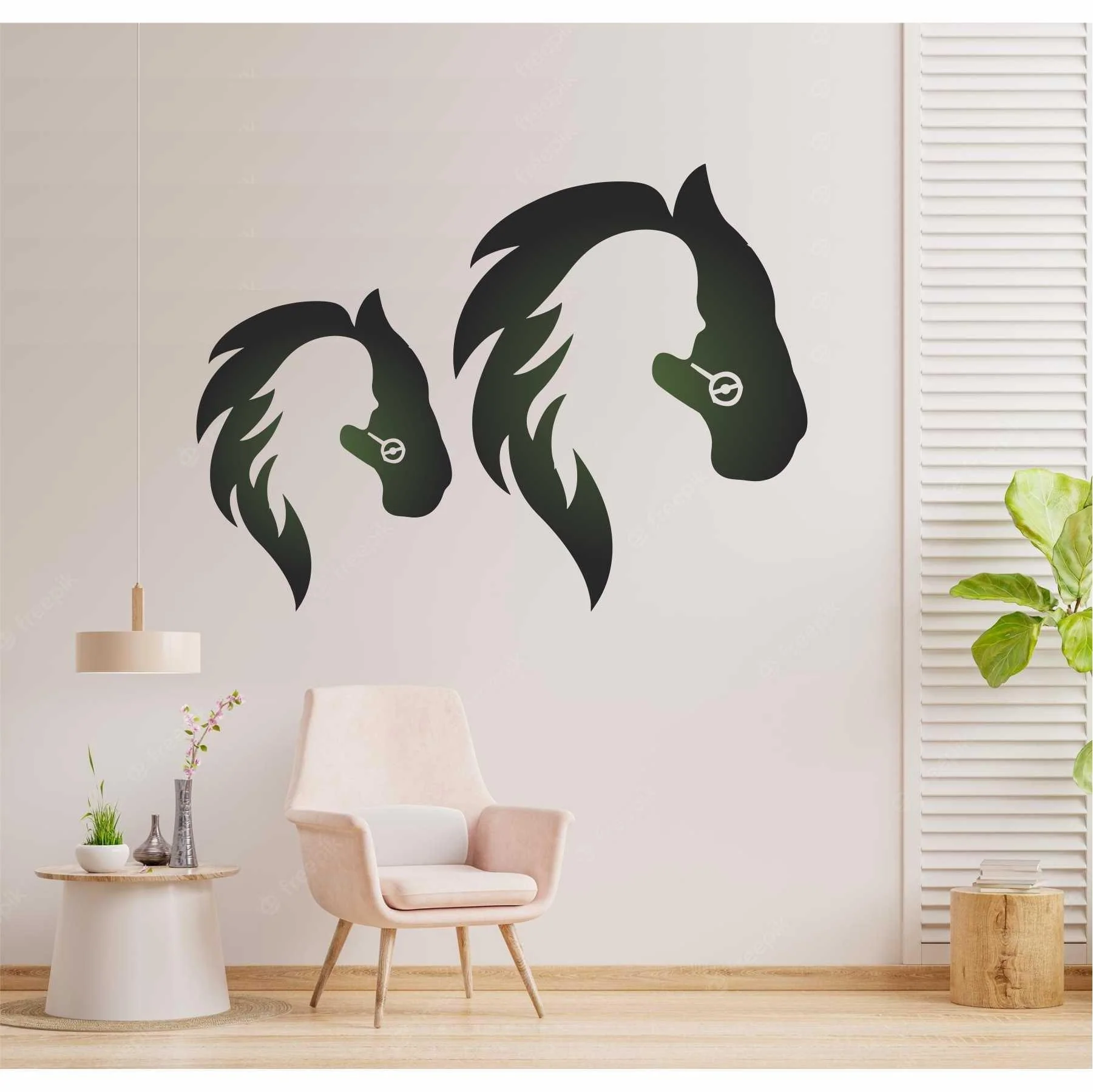 Horse & Girl Reusable Stencil for Canvas and wall painting.ID# 439 - Image 2