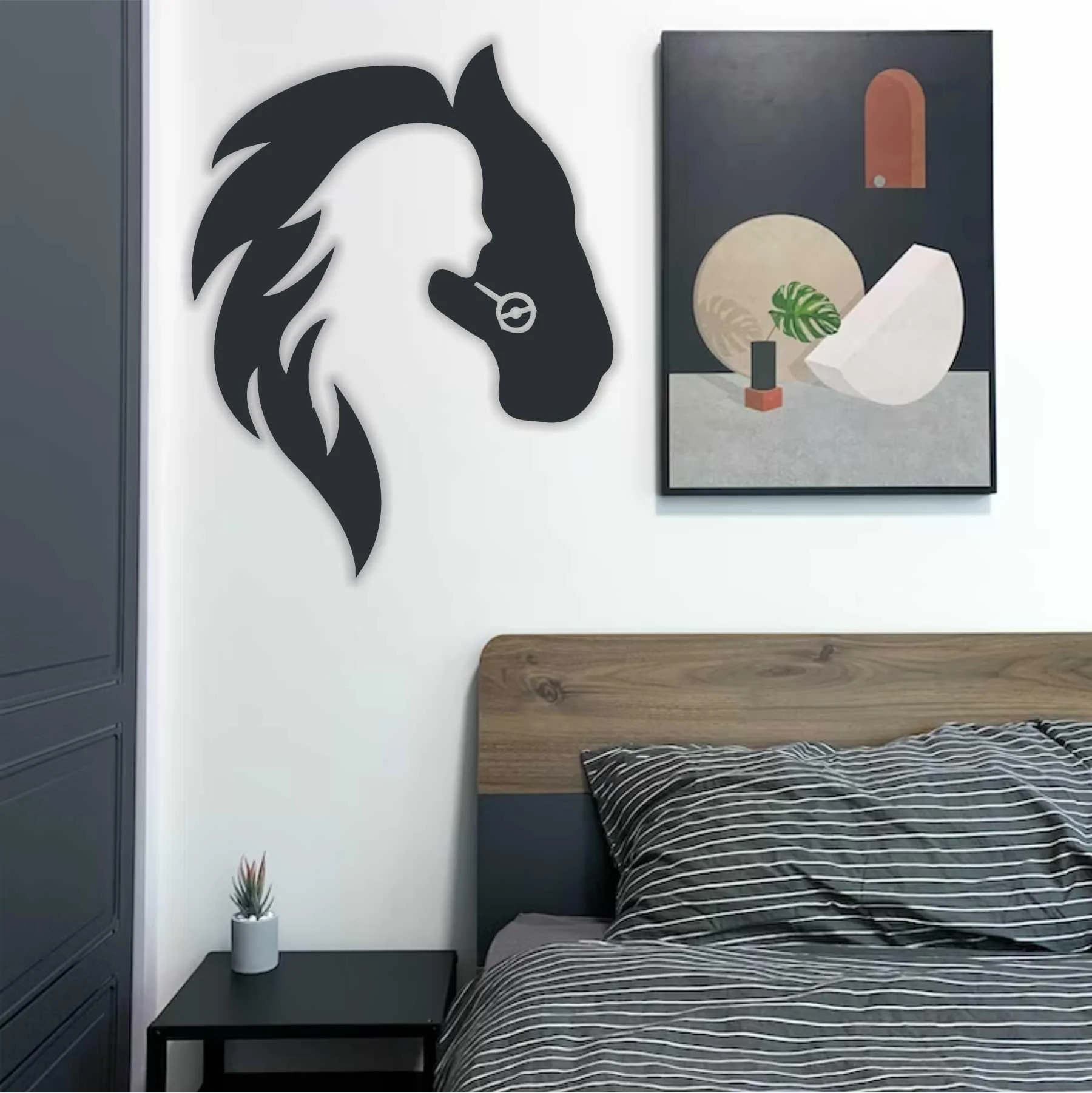 Horse & Girl Reusable Stencil for Canvas and wall painting.ID# 439 - Image 4