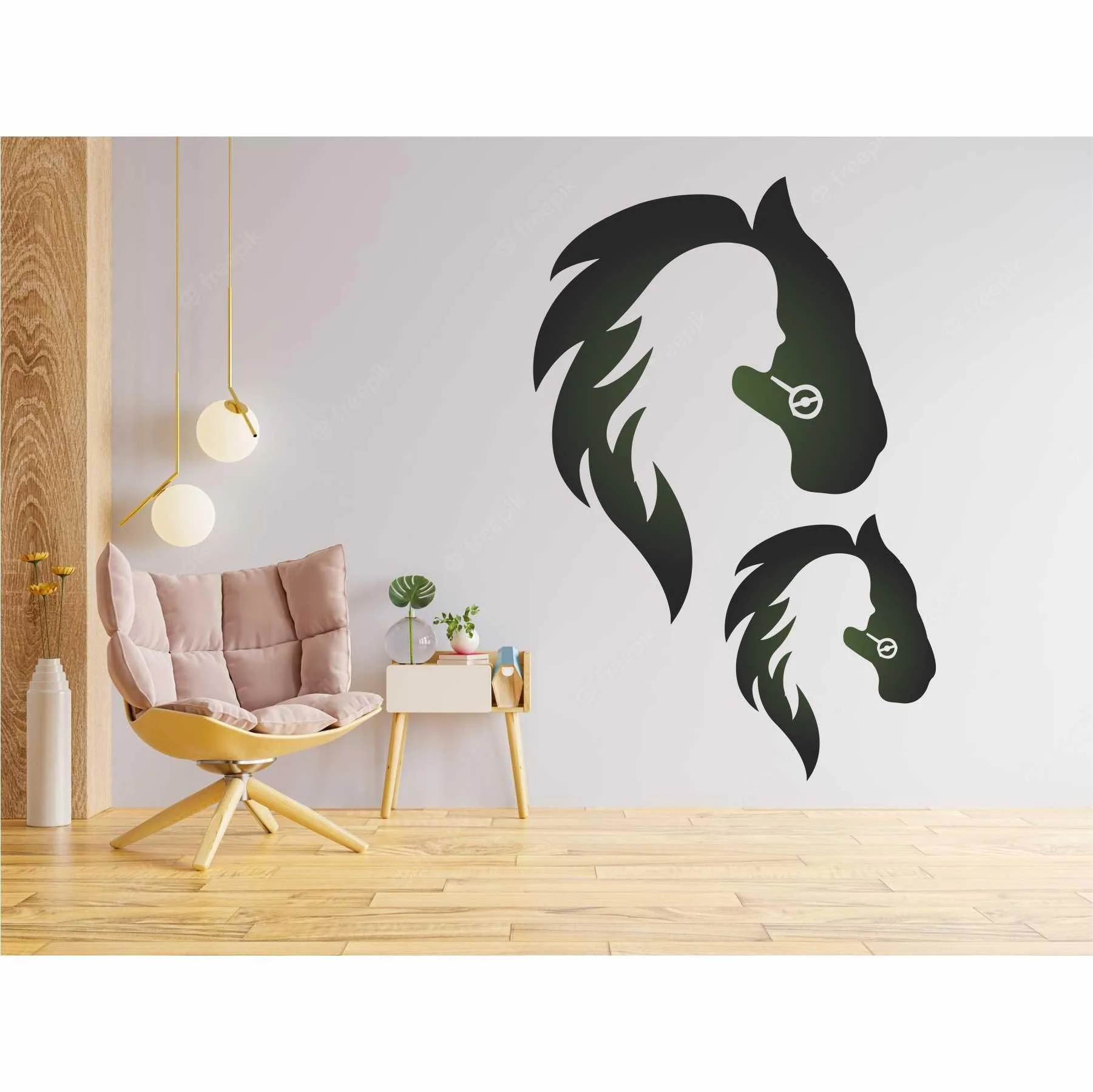 Horse & Girl Reusable Stencil for Canvas and wall painting.ID# 439 - Image 5