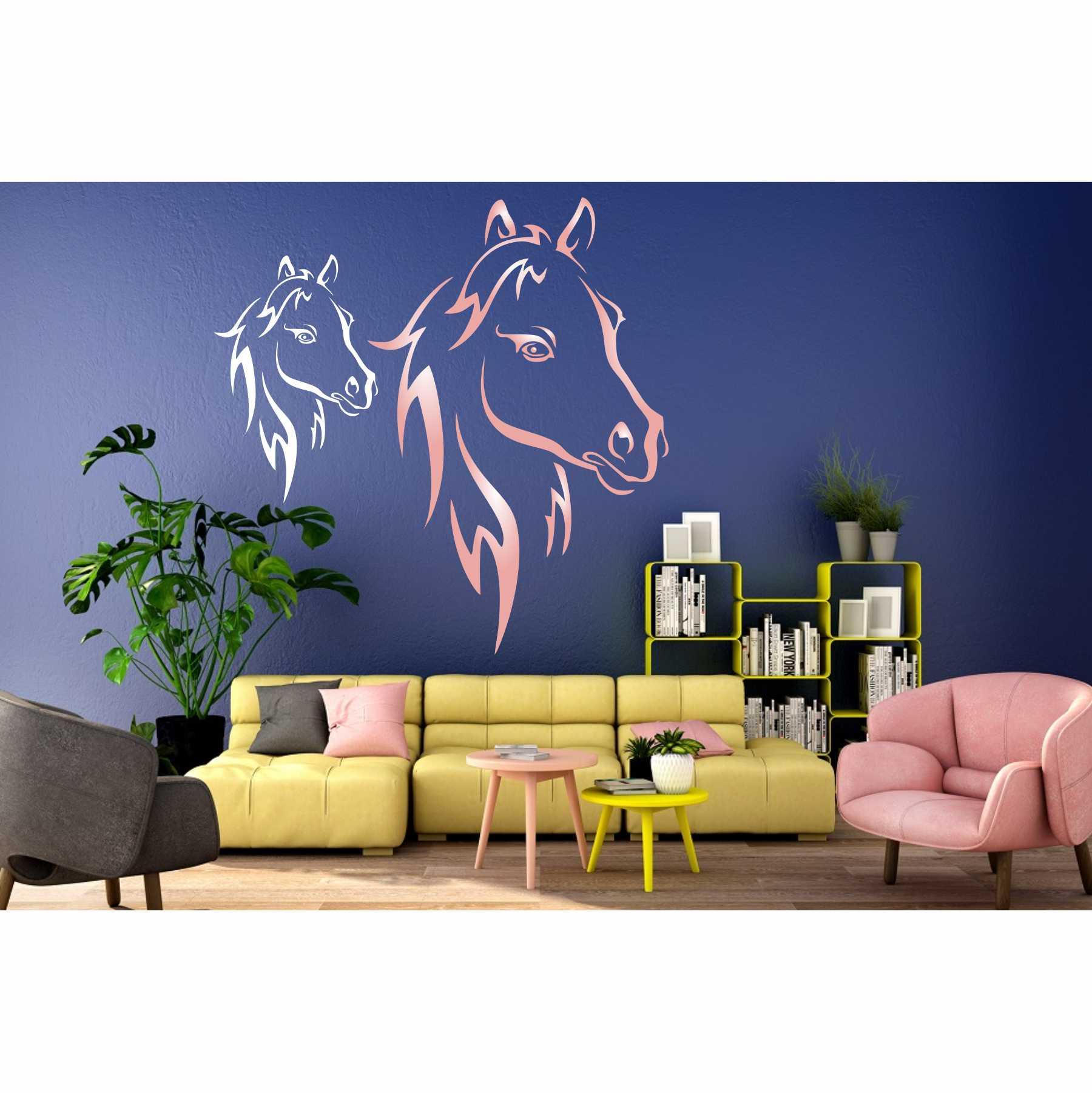 Horse Head Reusable Stencil for Canvas and wall painting.ID# 432 - Image 3