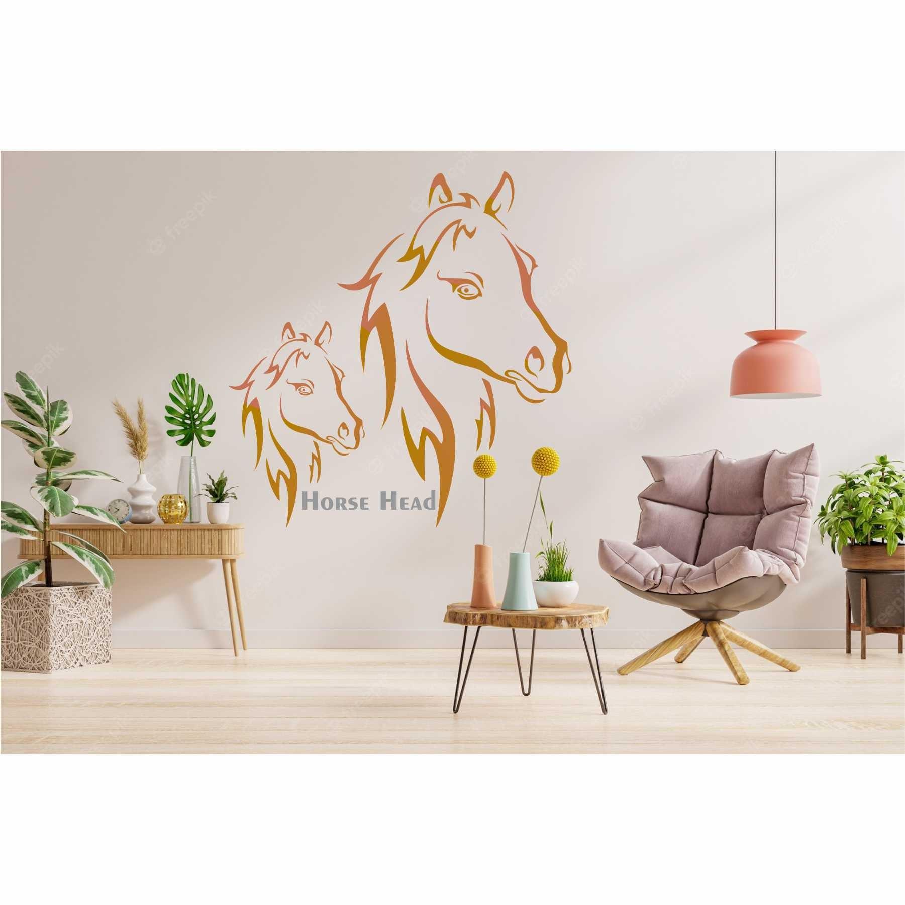 Horse Head Reusable Stencil for Canvas and wall painting.ID# 432 - Image 4