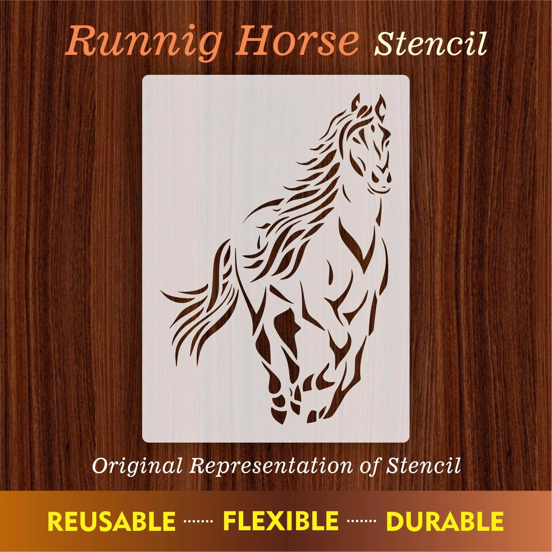 Horse Reusable Stencil For Canvas And Wall Painting.ID#220 - Image 8