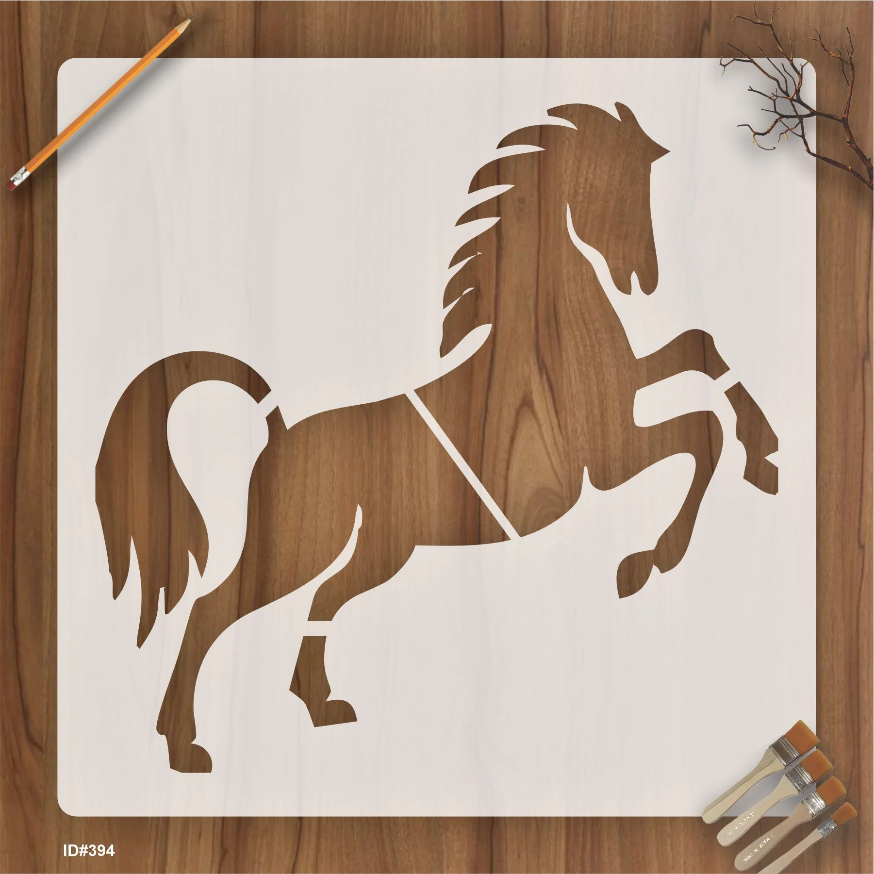Horse Reusable Stencil For Canvas And Wall Painting.ID #394