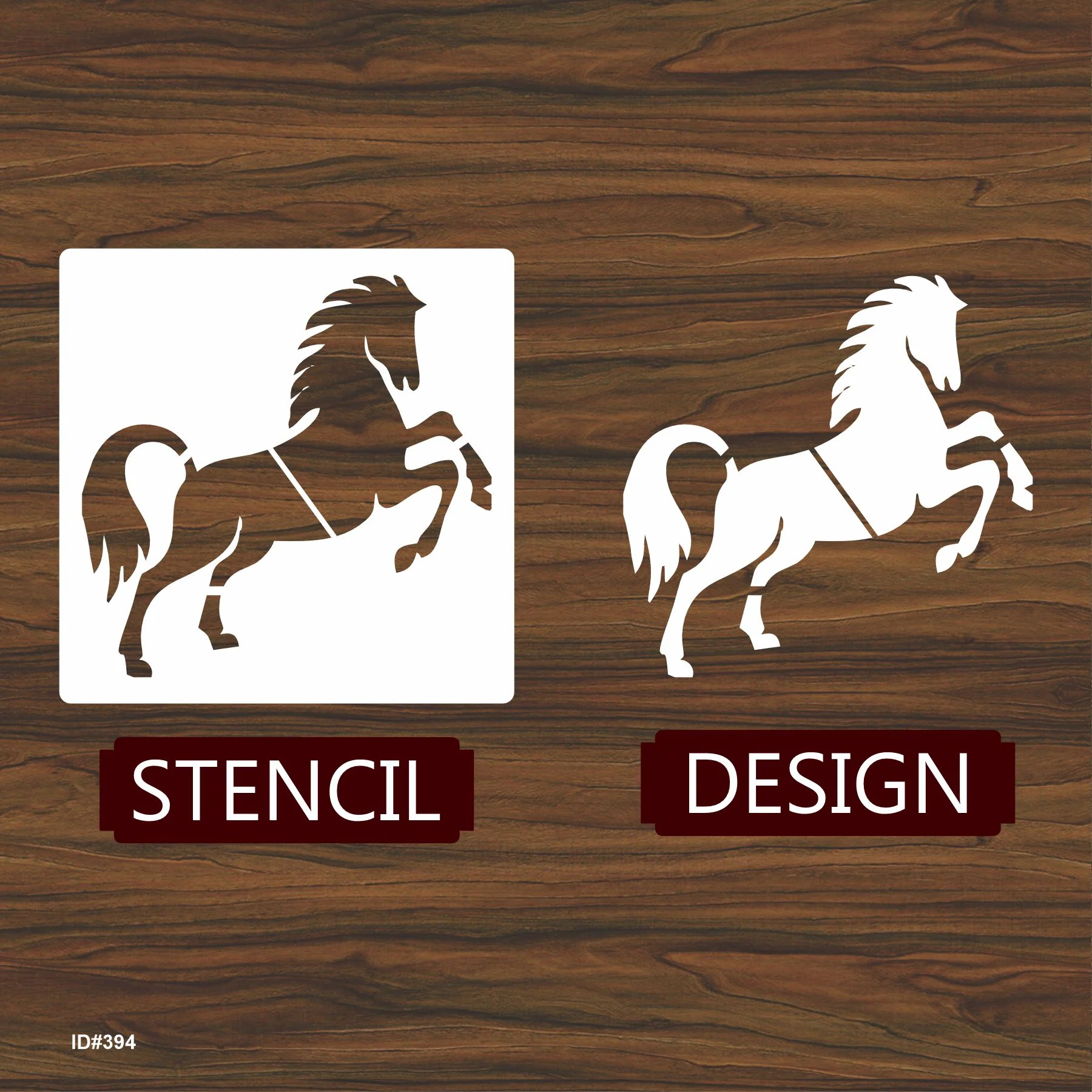 Horse Reusable Stencil For Canvas And Wall Painting.ID #394 - Image 3