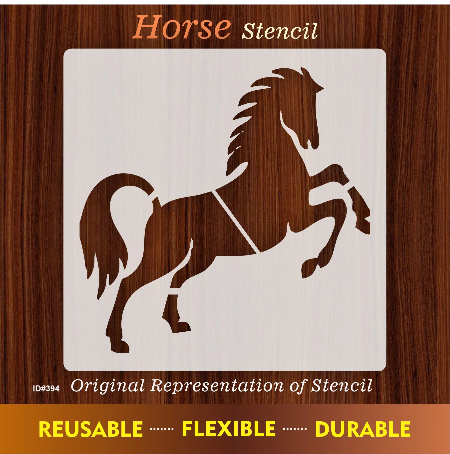 Horse Reusable Stencil For Canvas And Wall Painting.ID #394 - Image 6