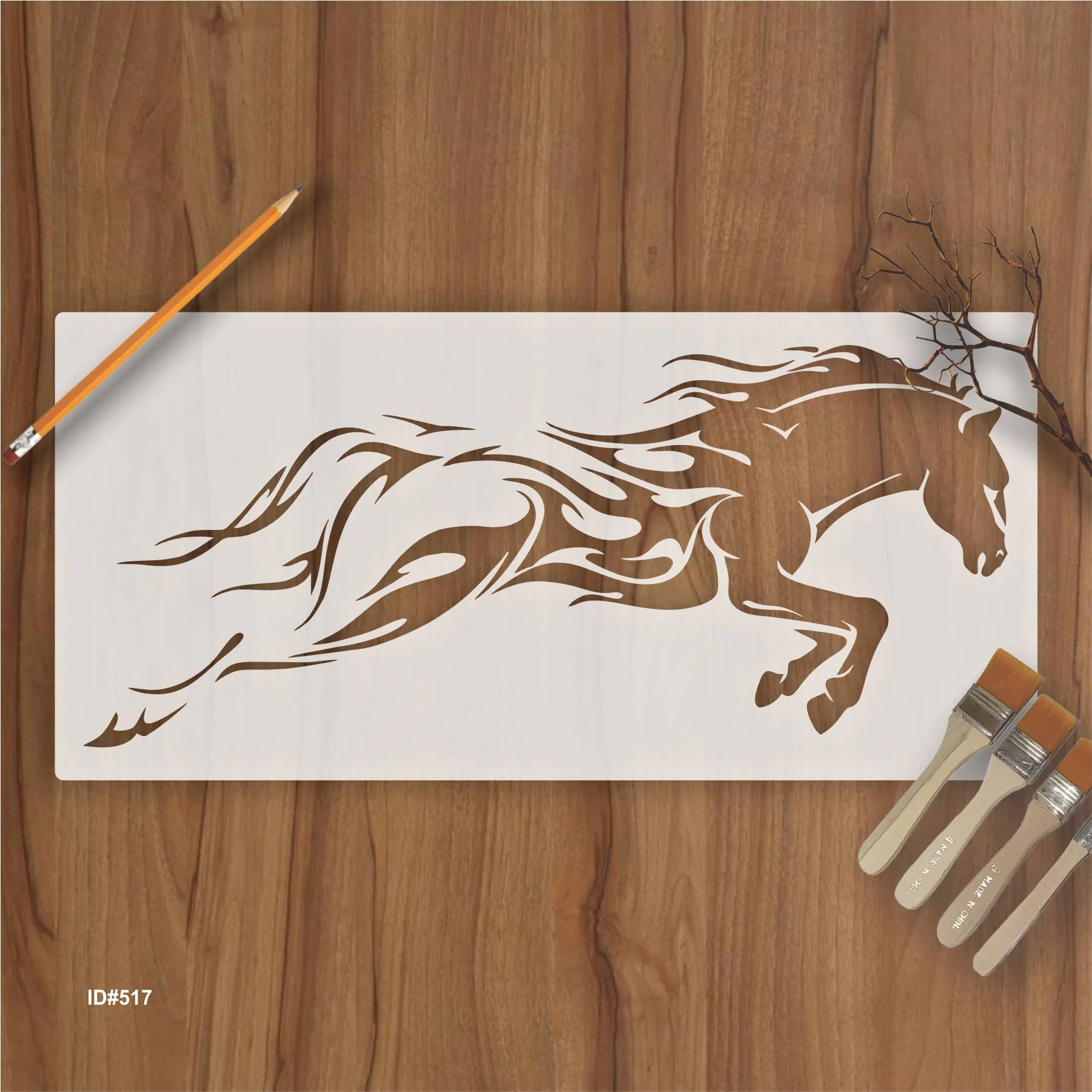 Horse Running Stencil Used for Wall Painting Scrapbooking Stamping Embossing Album Paper Card Template. ID #517