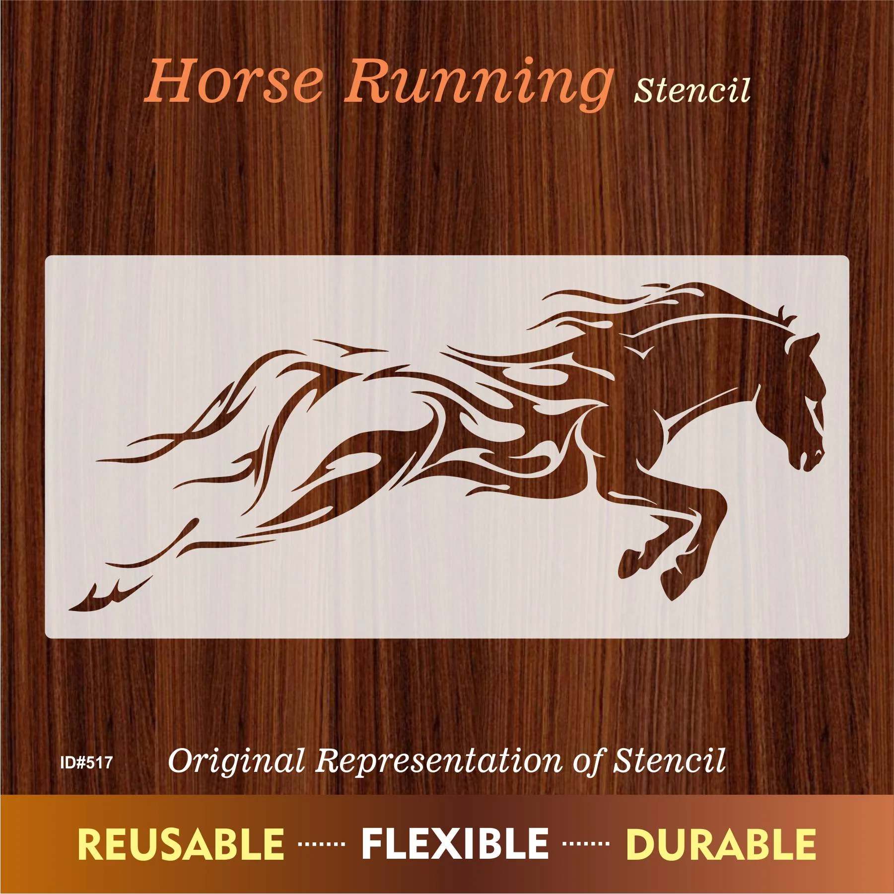 Horse Running Stencil Used for Wall Painting Scrapbooking Stamping Embossing Album Paper Card Template. ID #517 - Image 6