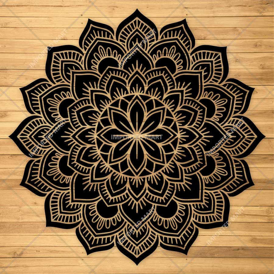Imperial Floral Mandala Stencil for Wall, Floor & Furniture Art – Decorative Round Mandala Design – ID# 761 - Image 3
