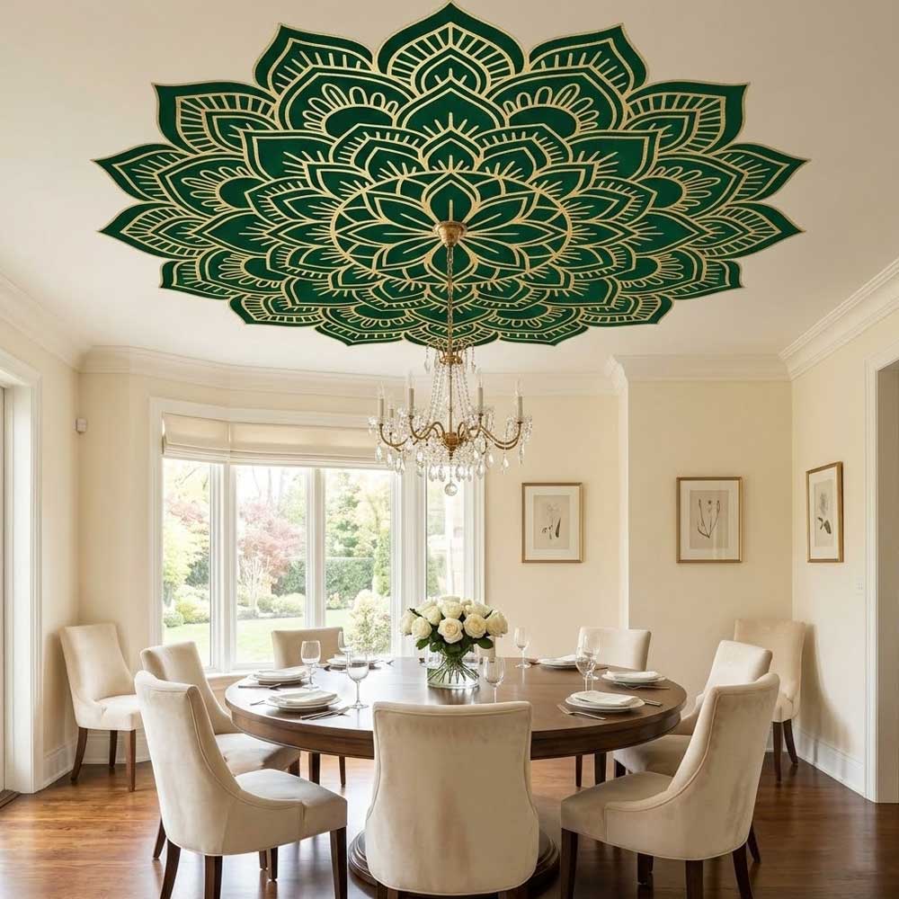 Imperial Floral Mandala Stencil for Wall, Floor & Furniture Art – Decorative Round Mandala Design – ID# 761 - Image 7