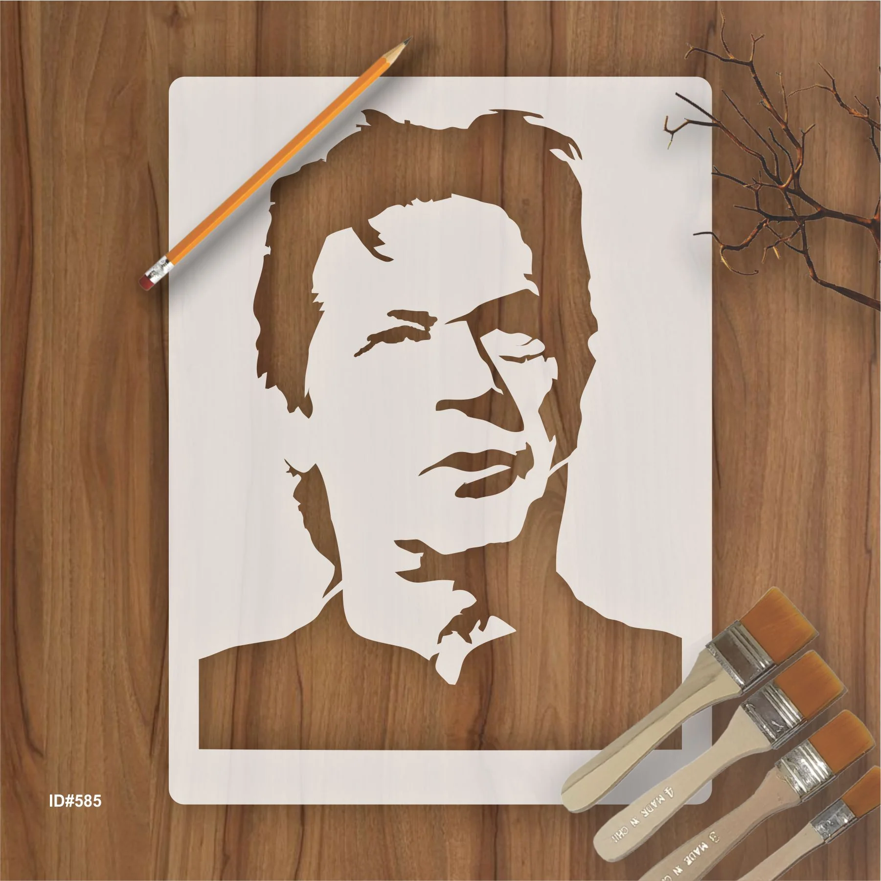 Imran khan unbreakable & reusable stencil for painting ,scrapbooking wall decoration. ID #585A
