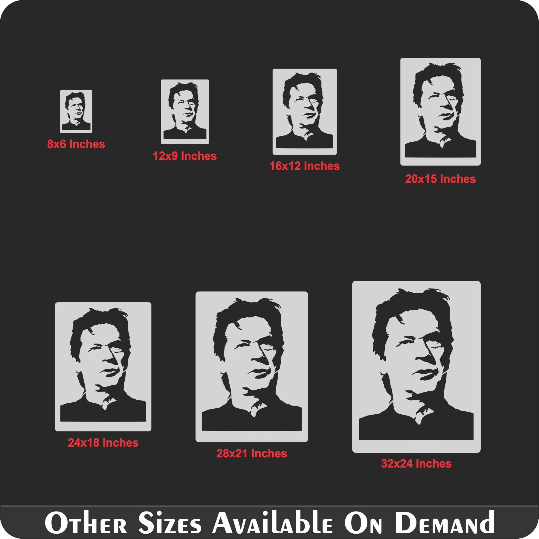 Imran khan unbreakable & reusable stencil for painting ,scrapbooking wall decoration. ID #585A - Image 9