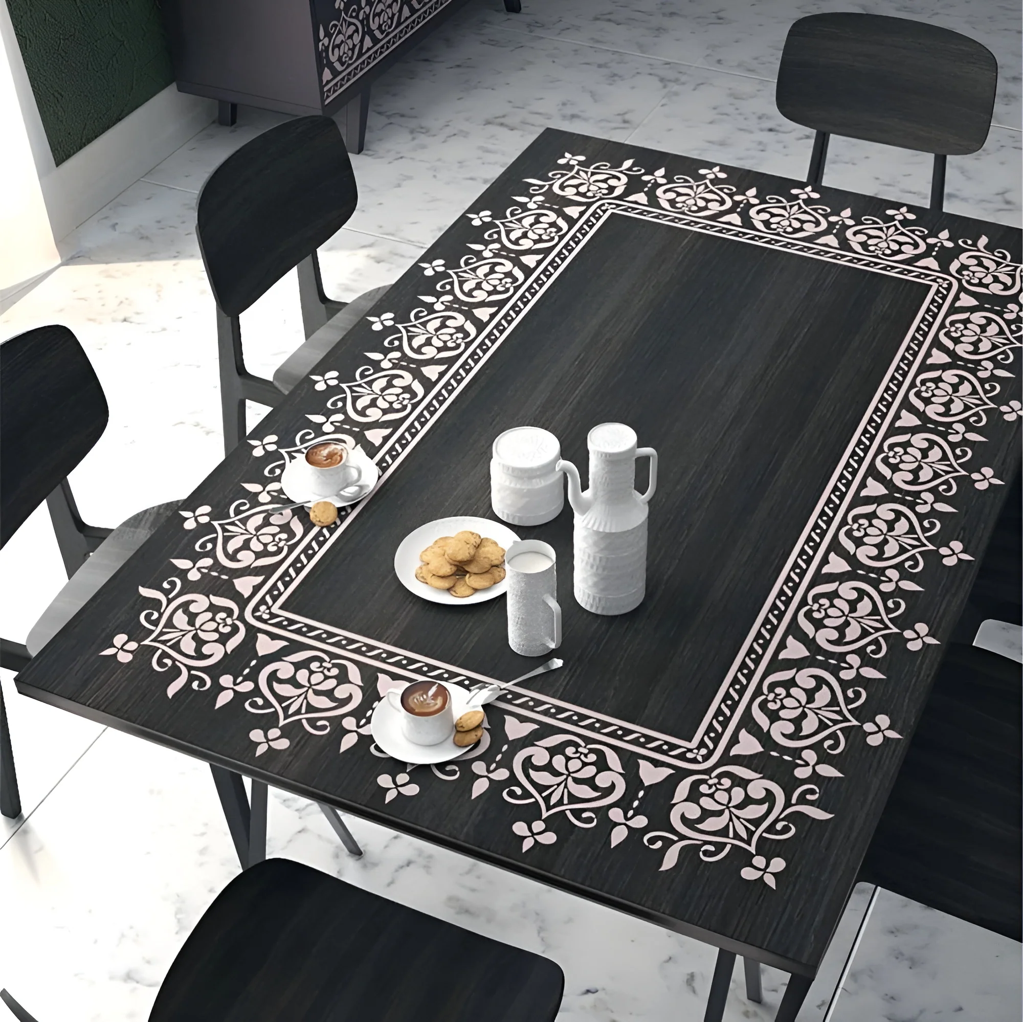 Indian Inlay(furniture and fabric) Reusable Stencil For Canvas And Wall Painting.ID #458