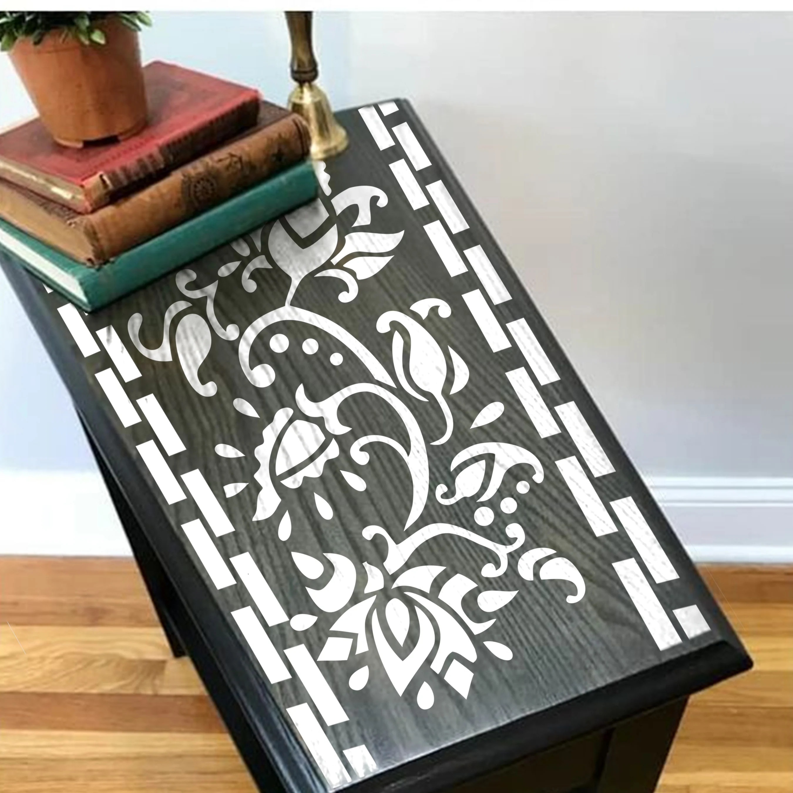 Indian Inlay (furniture and fabric) Reusable Stencil For Canvas And Wall Painting.ID #460 - Image 5