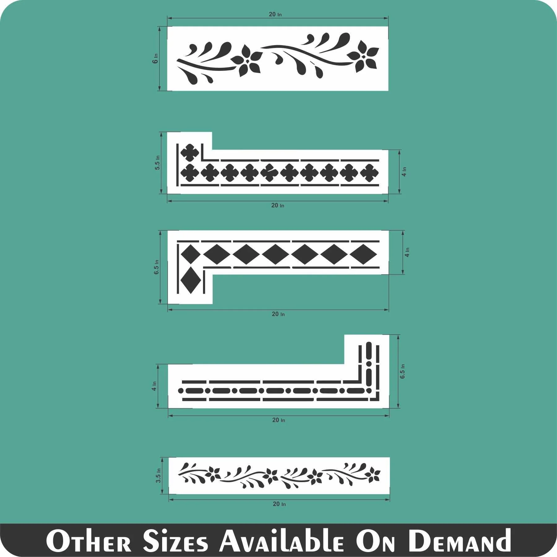 Indian Inlay (furniture and fabric) Reusable Stencil For Canvas And Wall Painting.ID#340 - Image 10