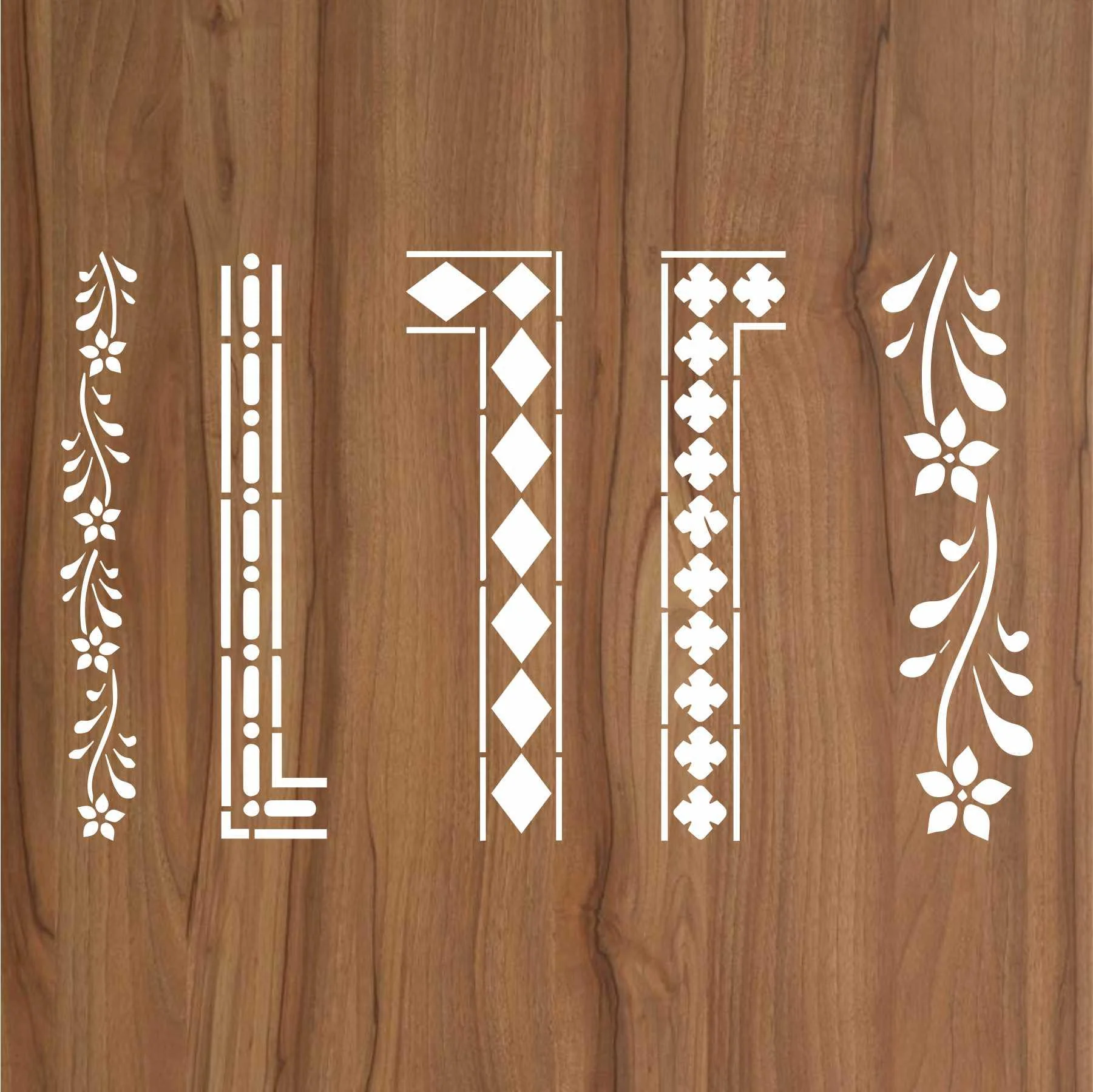 Indian Inlay (furniture and fabric) Reusable Stencil For Canvas And Wall Painting.ID#340 - Image 3
