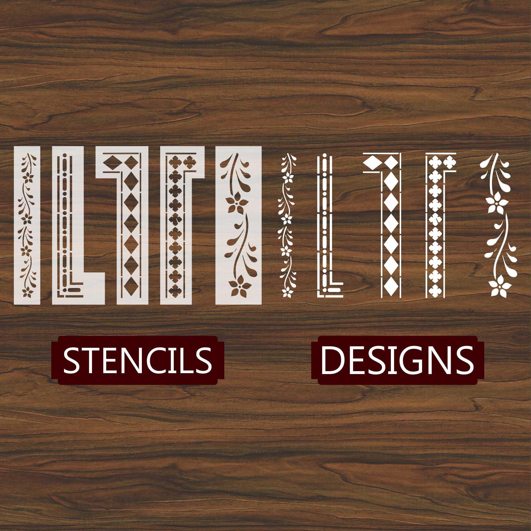 Indian Inlay (furniture and fabric) Reusable Stencil For Canvas And Wall Painting.ID#340 - Image 4