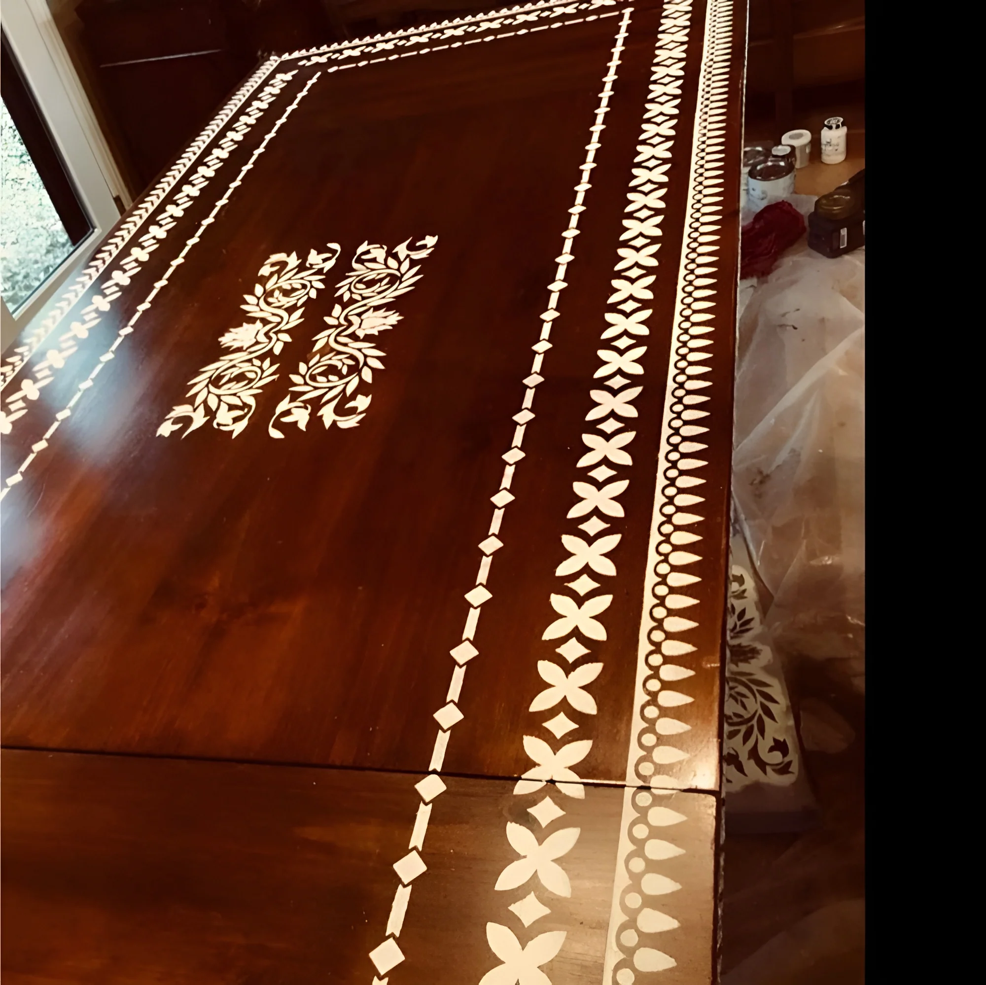 Indian Inlay (furniture and fabric) Reusable Stencil For Canvas And Wall Painting.ID #459 - Image 6