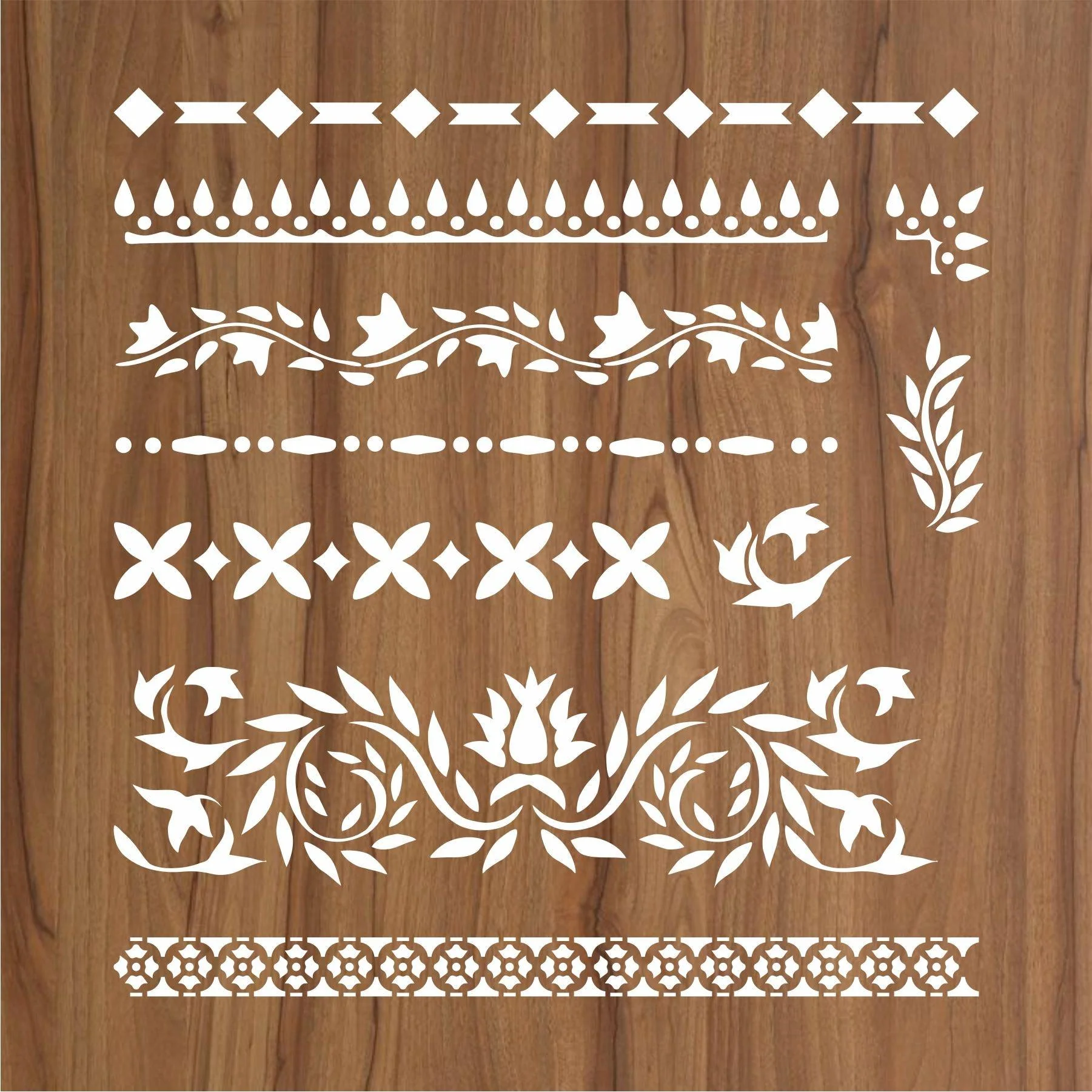 Indian Inlay (furniture and fabric) Reusable Stencil For Canvas And Wall Painting.ID #459 - Image 7