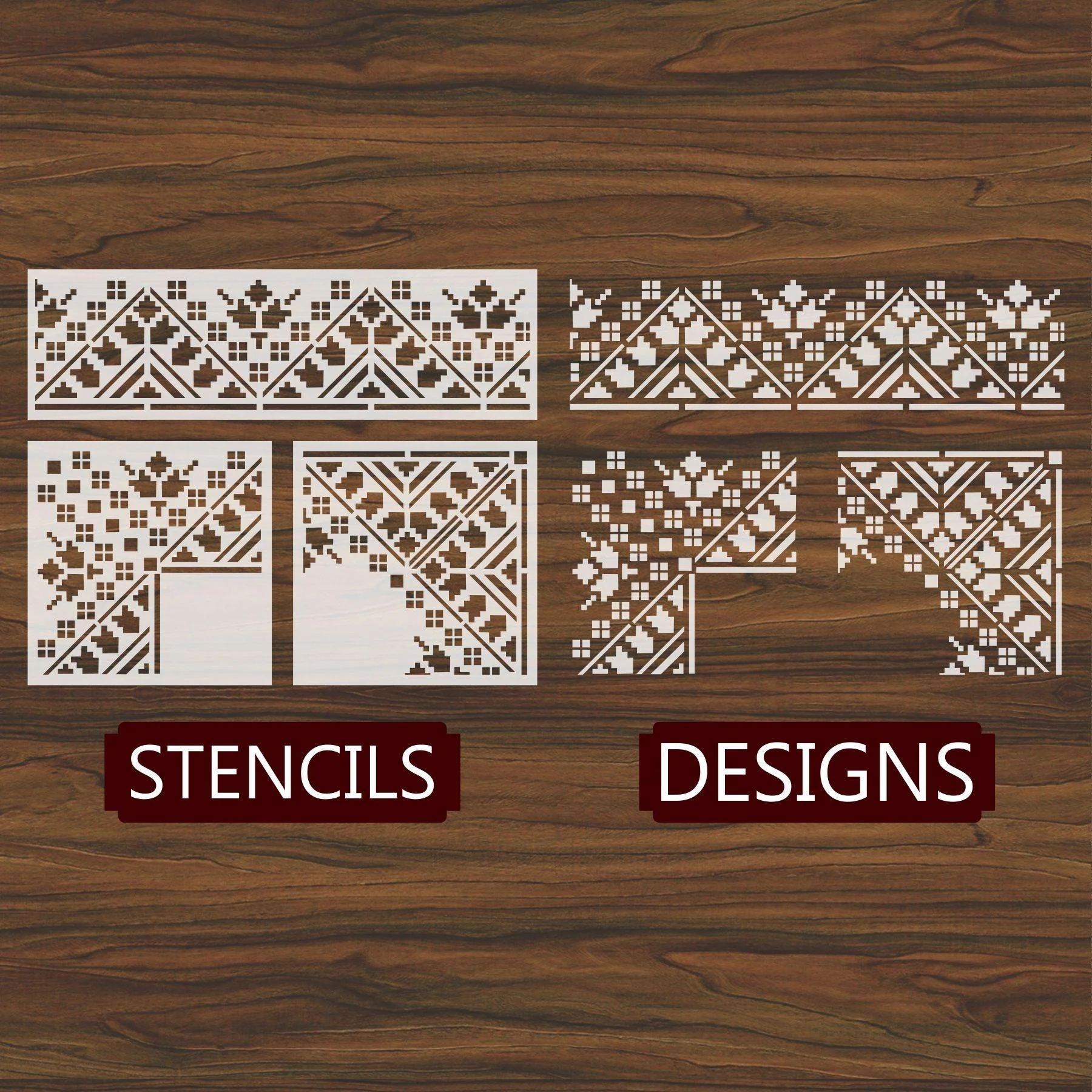 Indian Inlay(furniture and fabric) Reusable Stencil For Canvas And Wall Painting.ID#462 - Image 4