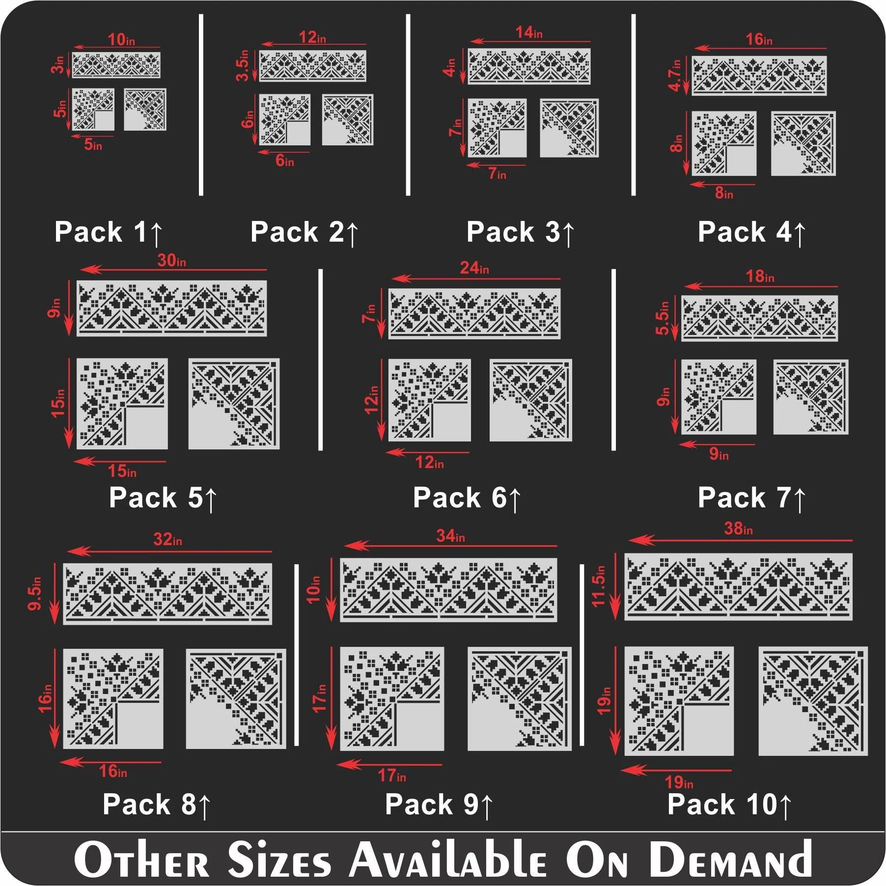 Indian Inlay(furniture and fabric) Reusable Stencil For Canvas And Wall Painting.ID#462 - Image 8