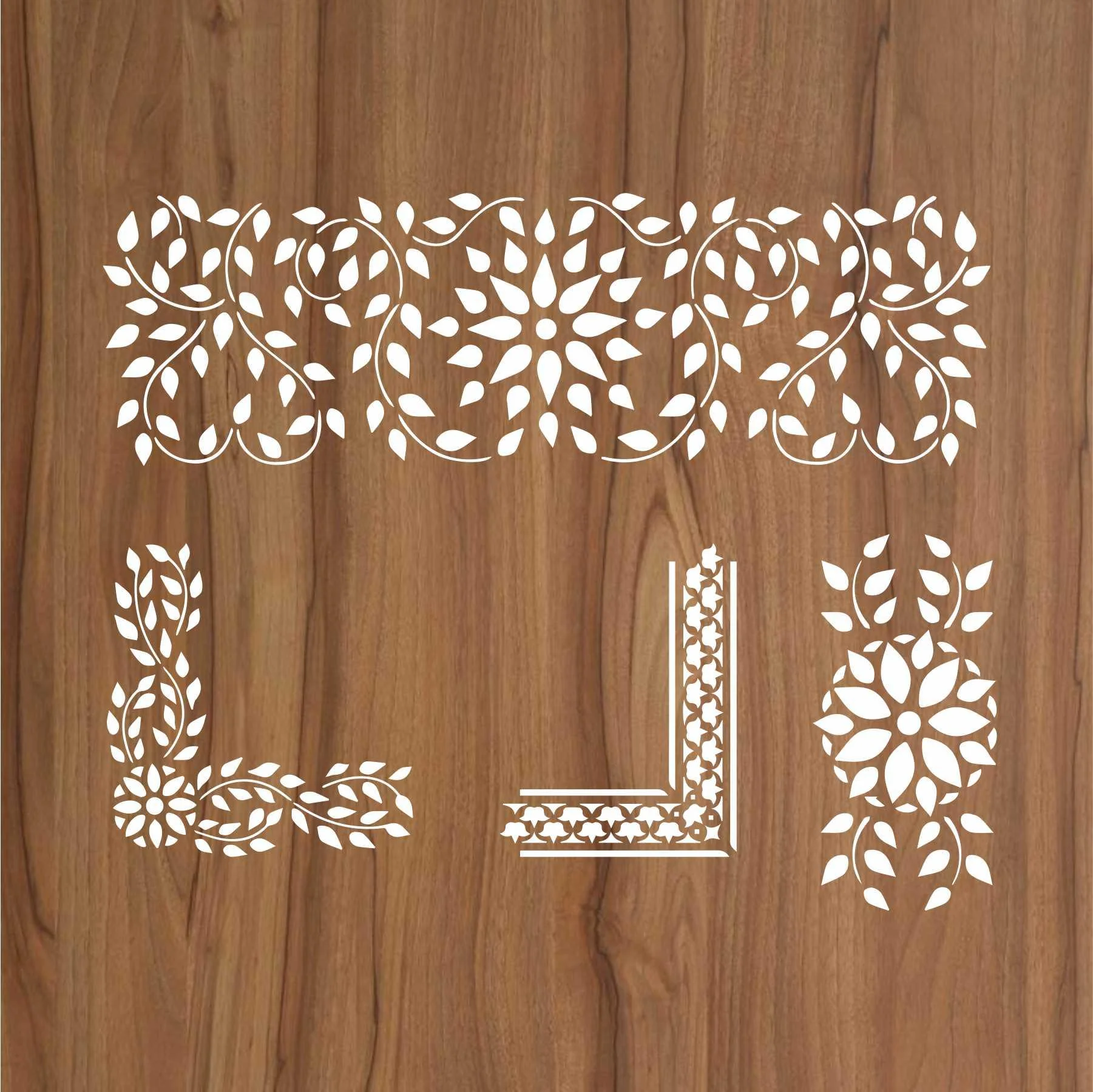 Indian Inlay (furniture and fabric) Reusable Stencil For Canvas And Wall Painting.ID #339 - Image 4