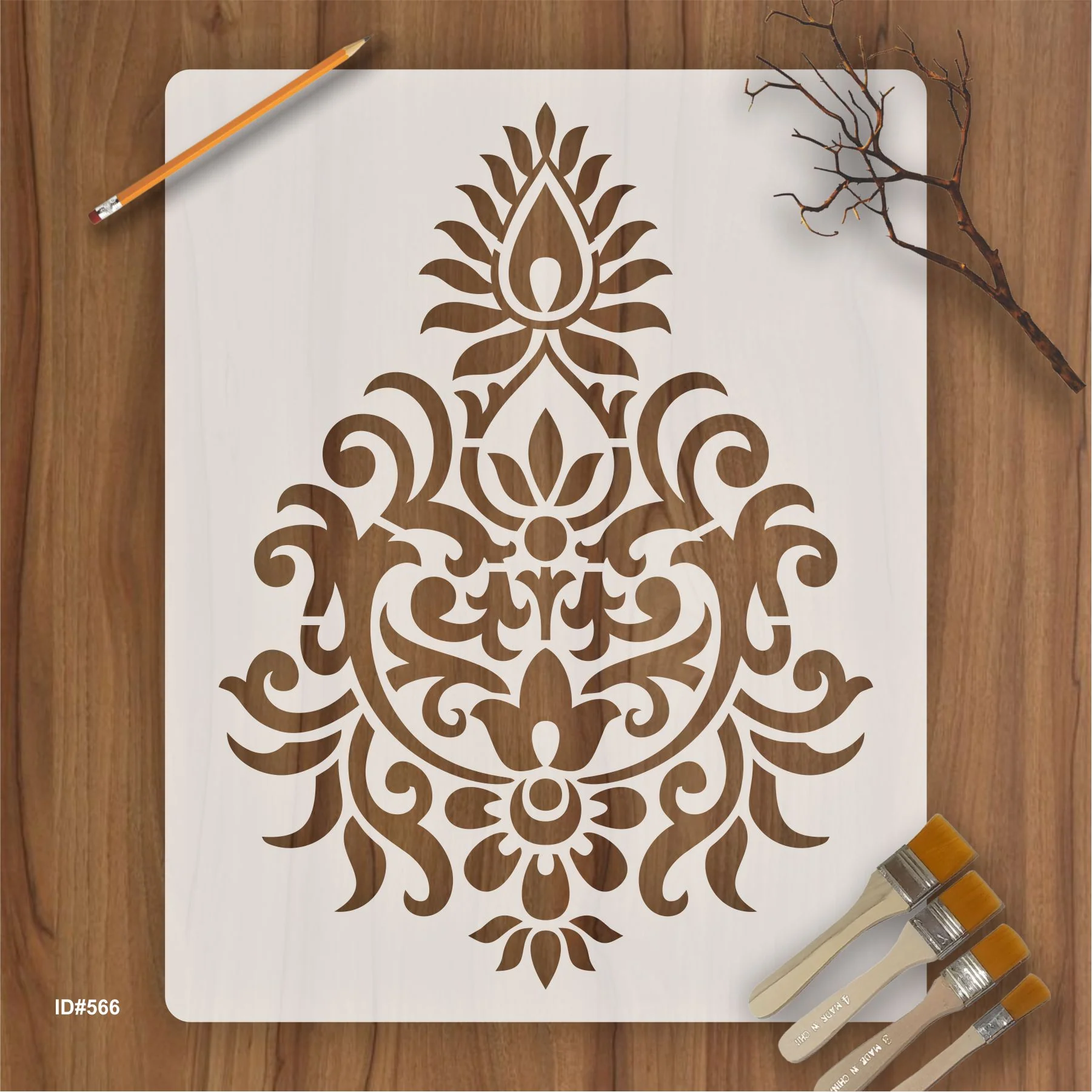 Indian Motif Stencil Wall Painting Scrapbooking Coloring Embossing Album Decorative Card Template. ID #566