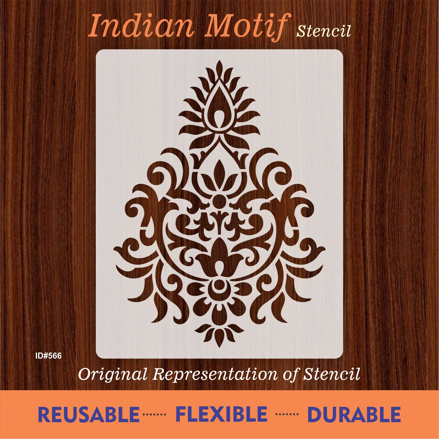 Indian Motif Stencil Wall Painting Scrapbooking Coloring Embossing Album Decorative Card Template. ID #566 - Image 7