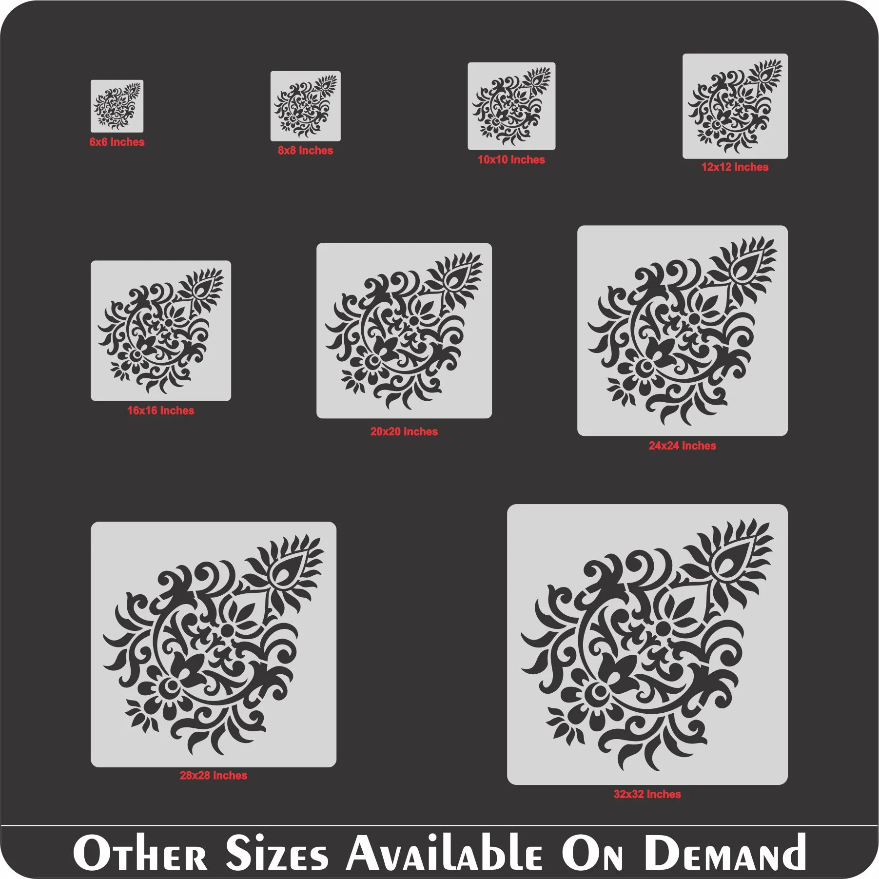 Indian Motif Stencil Wall Painting Scrapbooking Coloring Embossing Album Decorative Card Template. ID #566 - Image 8