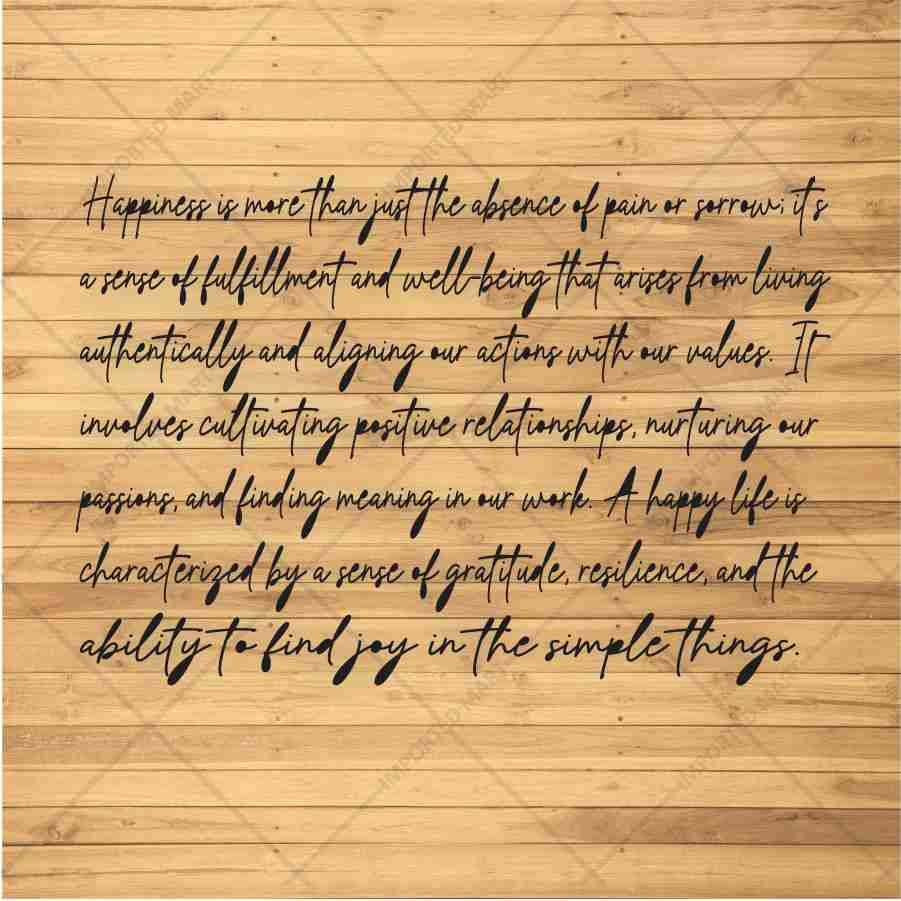 Inspirational Happiness Quote Calligraphy Stencil for Wall, Wood & Canvas Art – Motivational Text Design – ID# 695 - Image 3