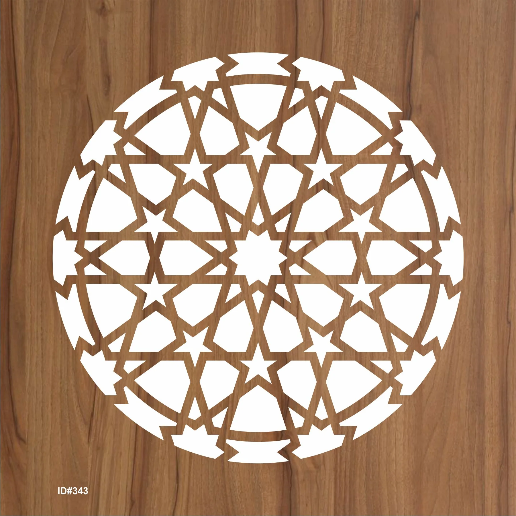 Islamic Art Geometric Design Stencil Reusable Stencil For Canvas And Wall Painting.ID# 343 - Image 2