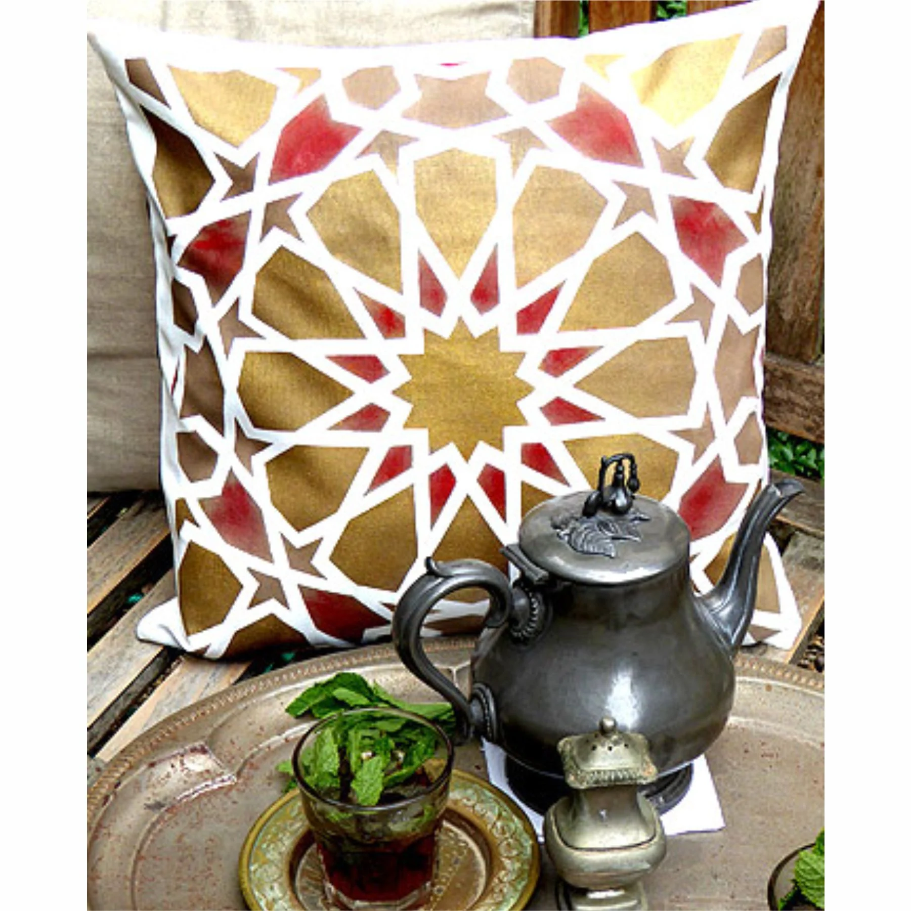 Islamic Art Geometric Design Stencil Reusable Stencil For Canvas And Wall Painting.ID# 343 - Image 3
