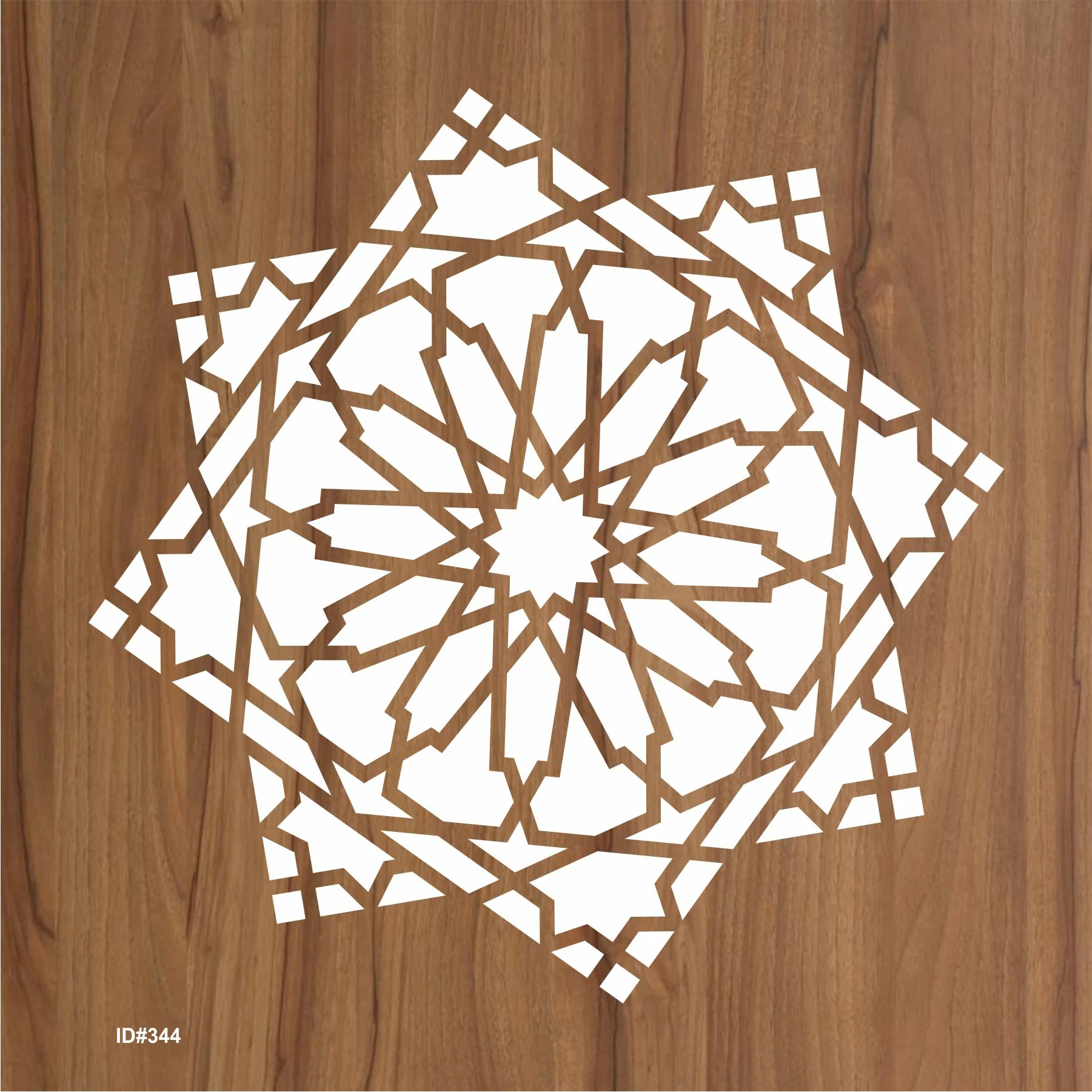 Islamic Art Geometric Design Stencil Reusable Stencil For Canvas And Wall Painting.ID# 344 - Image 2