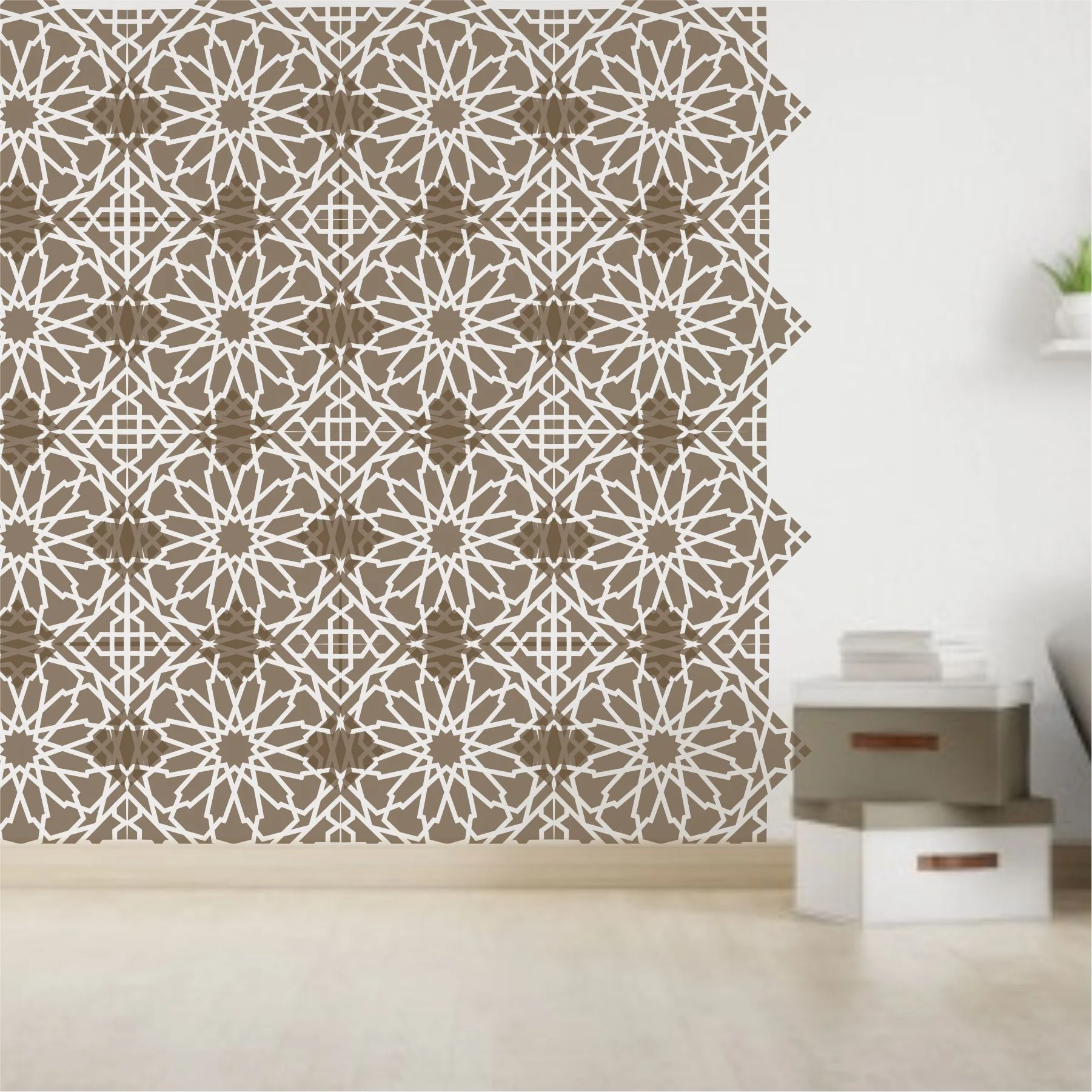 Islamic Art Geometric Design Stencil Reusable Stencil For Canvas And Wall Painting.ID# 344 - Image 5