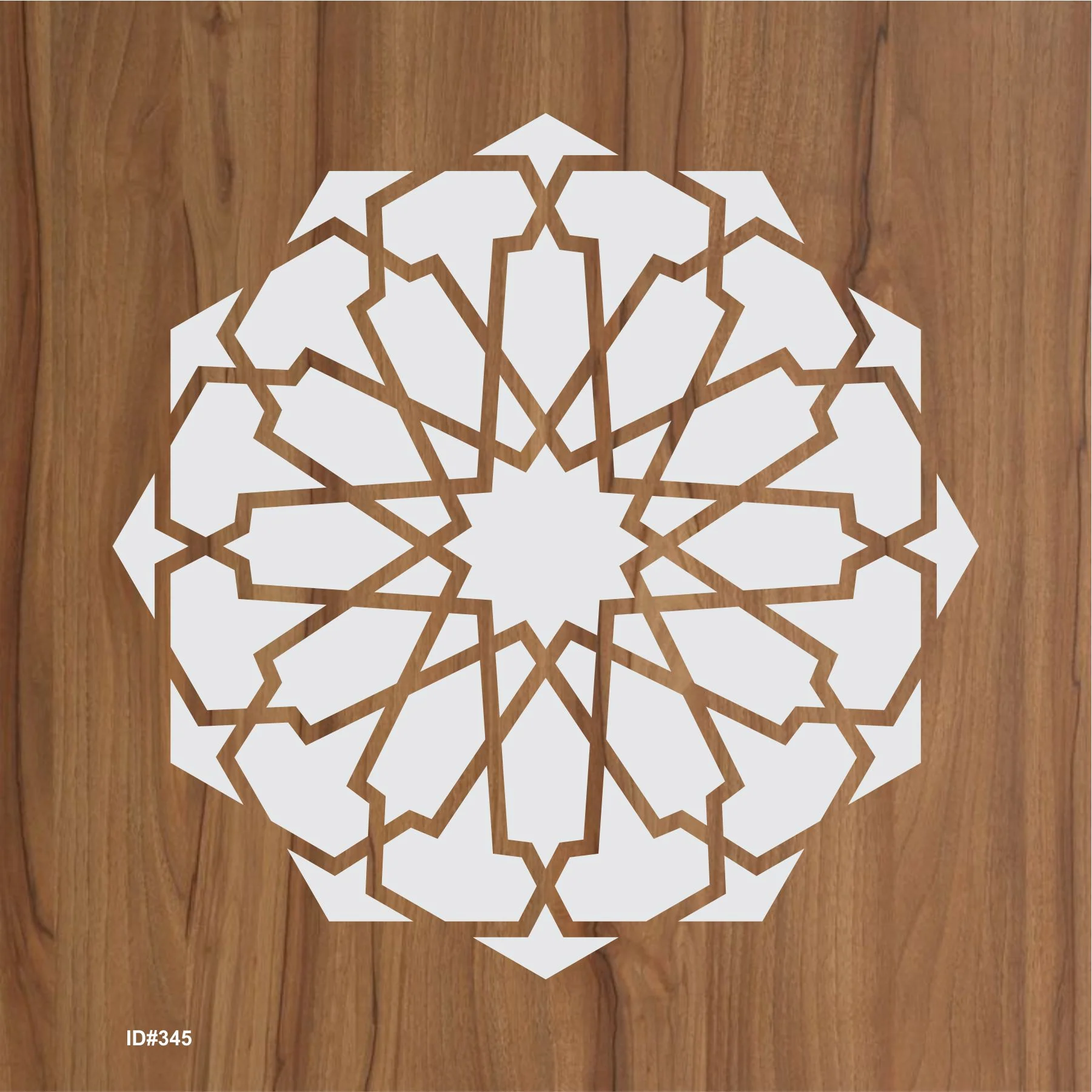 Islamic Art Geometric Design Stencil Reusable Stencil For Canvas And Wall Painting. ID# 345 - Image 2