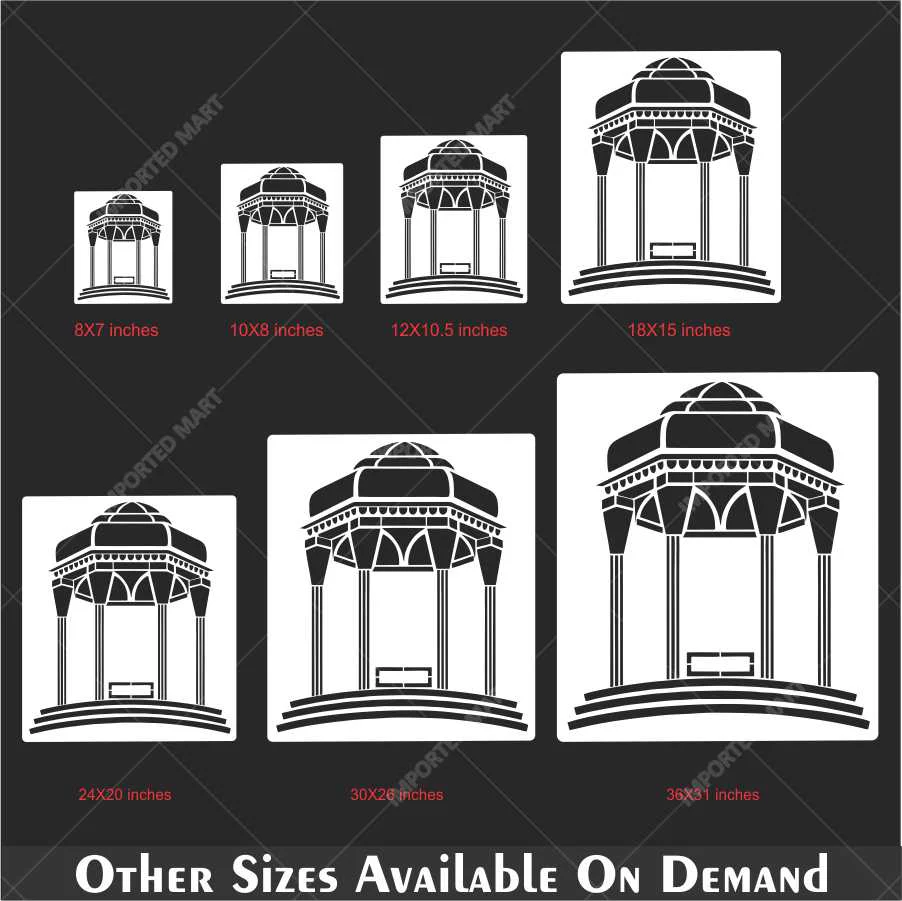 Islamic Geometric Arch Stencil – Decorative Mihrab Pattern Design ID#653 - Image 5