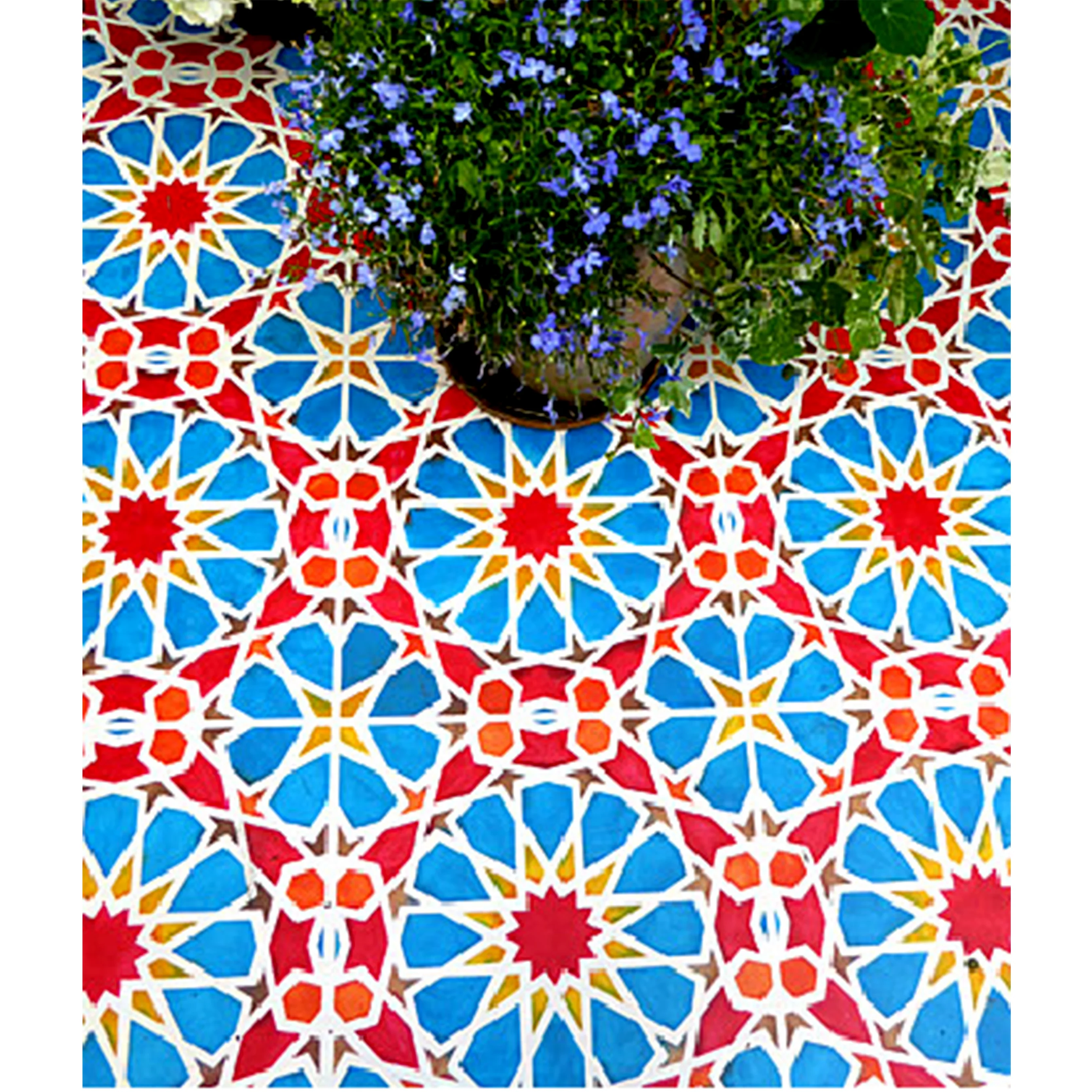 Islamic Geometric Pattern Reusable Stencil For Canvas And Wall Painting.ID#207 - Image 6
