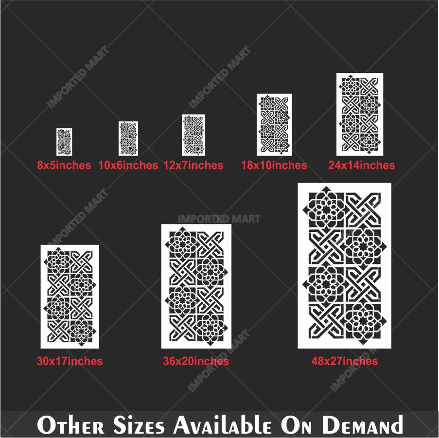 Islamic Geometric Tile Stencil for Wall, Wood & Fabric – Reusable Arabesque Art Design – ID# 671 - Image 5
