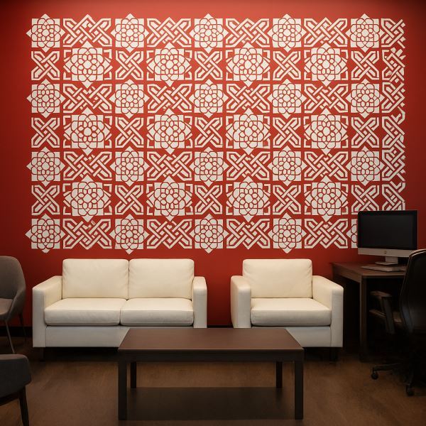 Islamic Geometric Tile Stencil for Wall, Wood & Fabric – Reusable Arabesque Art Design – ID# 671 - Image 6