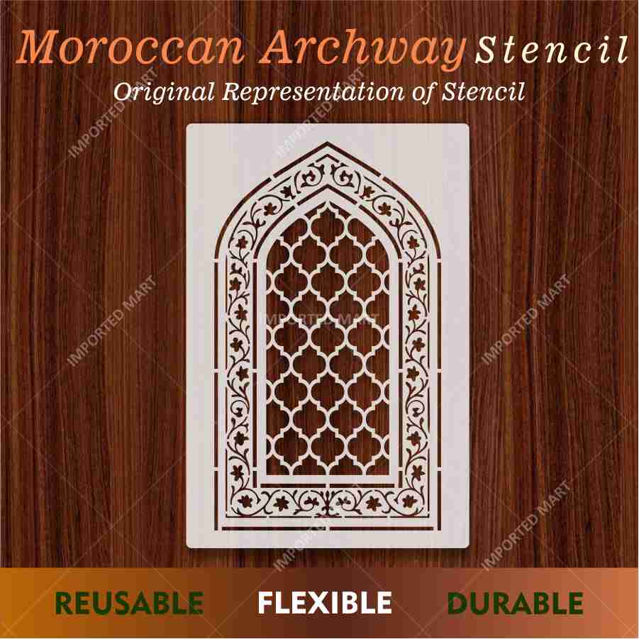 Royal Carpet Stencil – Geometric & Floral Wall, Furniture & Floor Art – ID# 709 - Image 3
