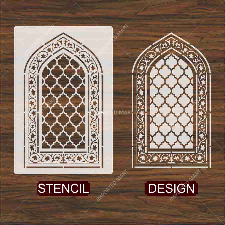 Royal Carpet Stencil – Geometric & Floral Wall, Furniture & Floor Art – ID# 709 - Image 5