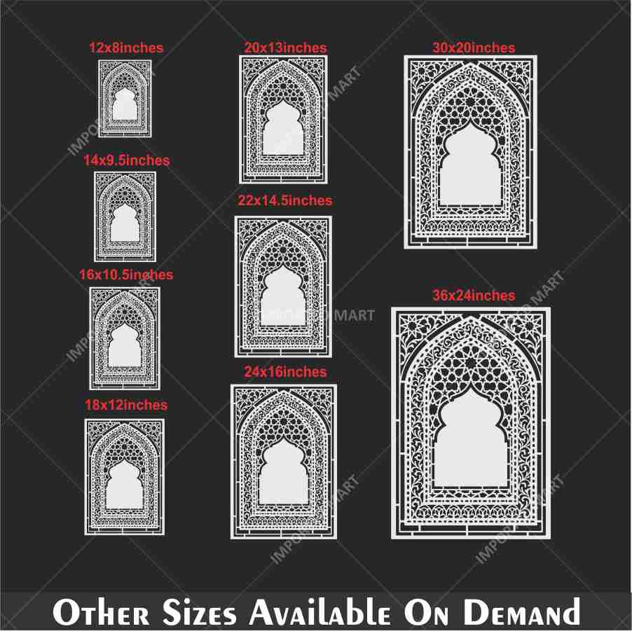 Traditional Carpet Stencil – Geometric & Floral Wall, Furniture & Floor Art – Mosque & Home Décor – ID# 708 - Image 6