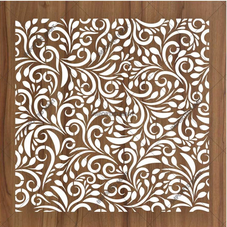 Ivy Leaf Floral Pattern Stencil – Elegant Botanical Wall Design ID#657 - Image 3