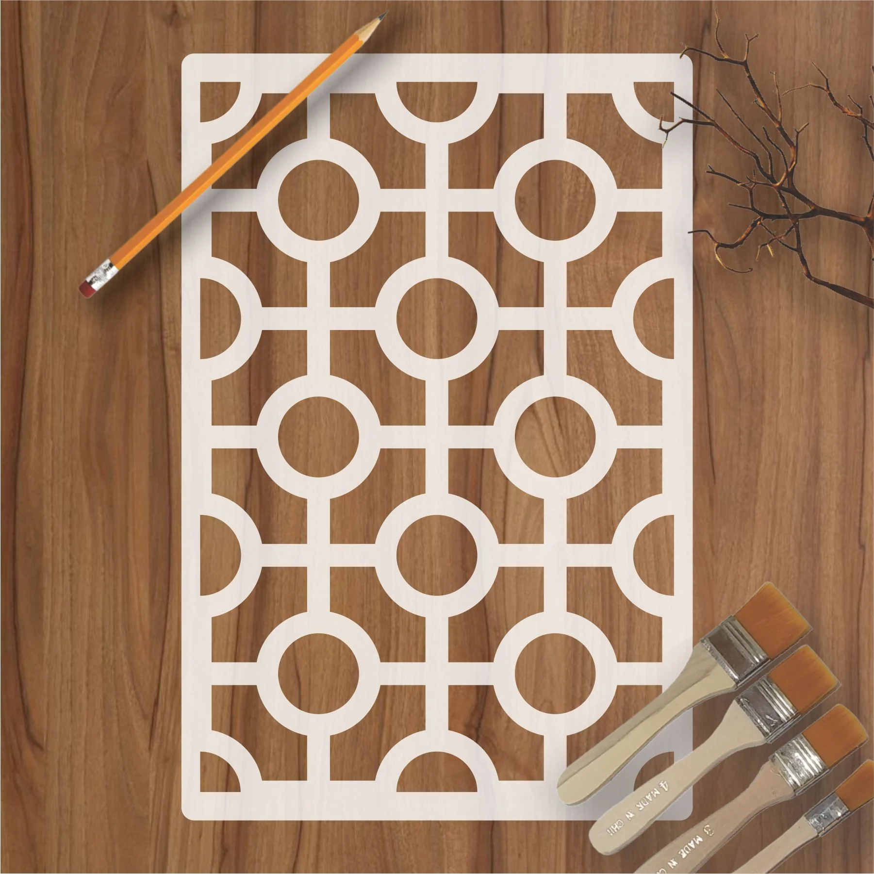 Jali Pattern Reusable Stencil For Canvas And Wall Painting.ID#212B
