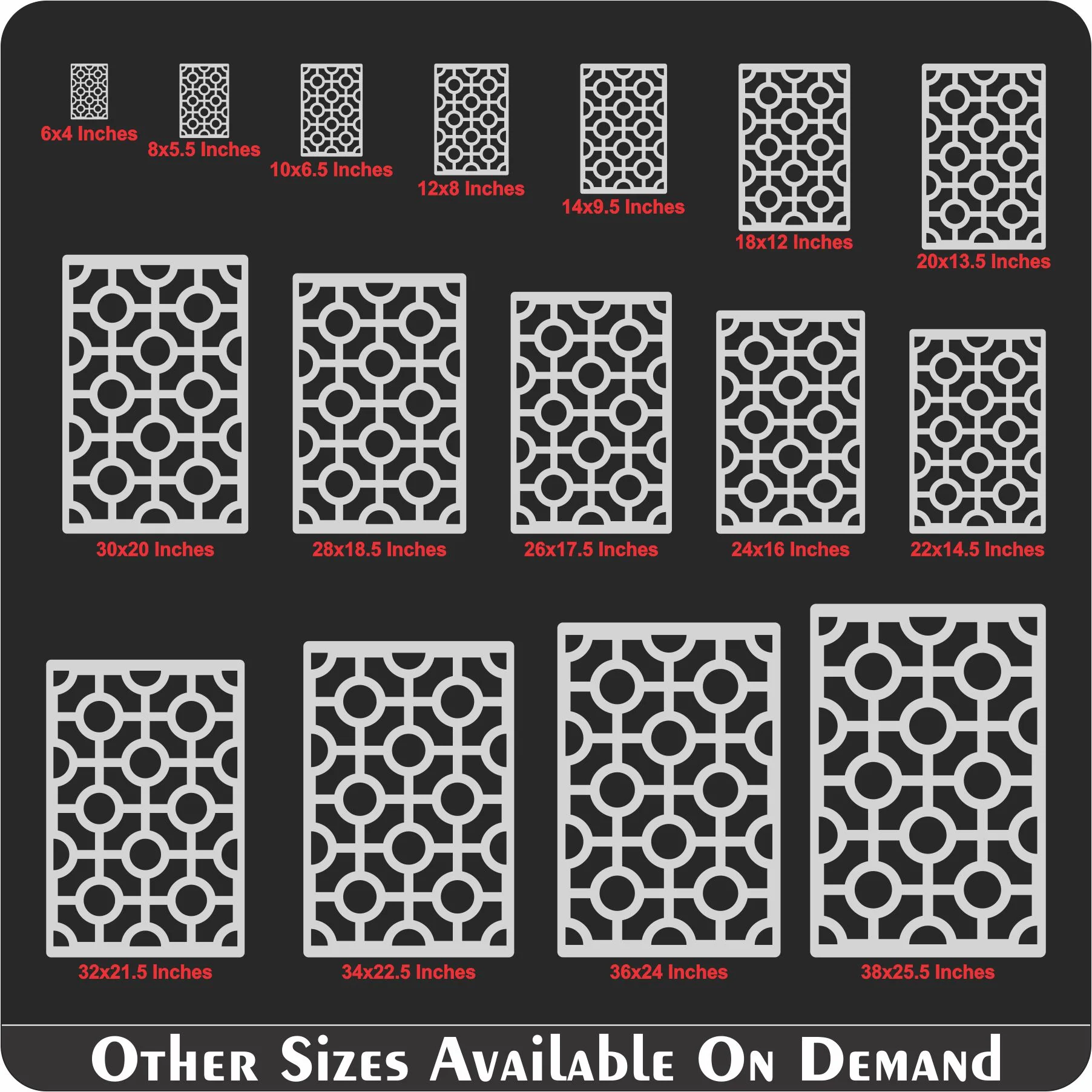 Jali Pattern Reusable Stencil For Canvas And Wall Painting.ID#212B - Image 7