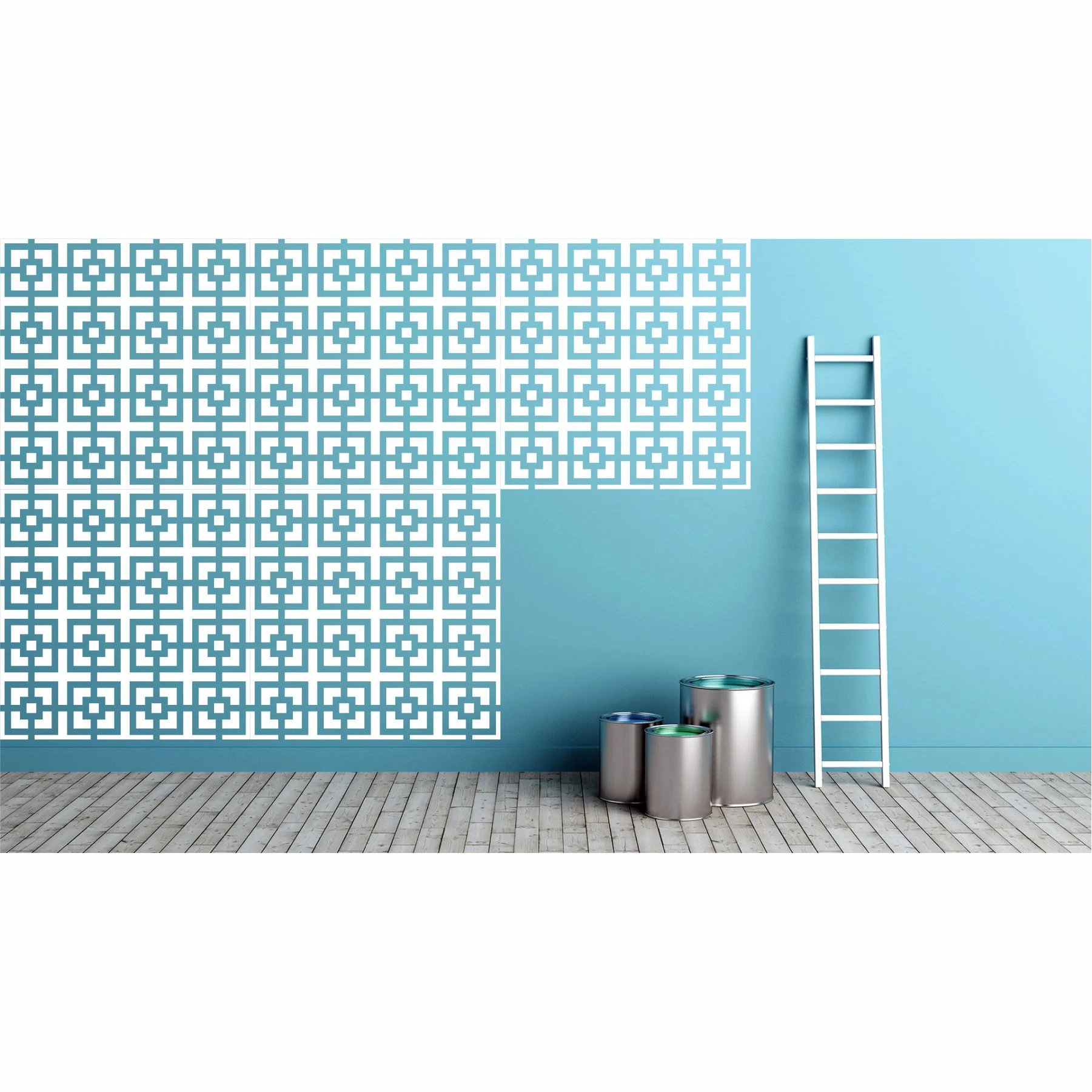 Korean symbol Jali Pattern Reusable Stencil For Canvas And Wall Painting.ID#212C - Image 6