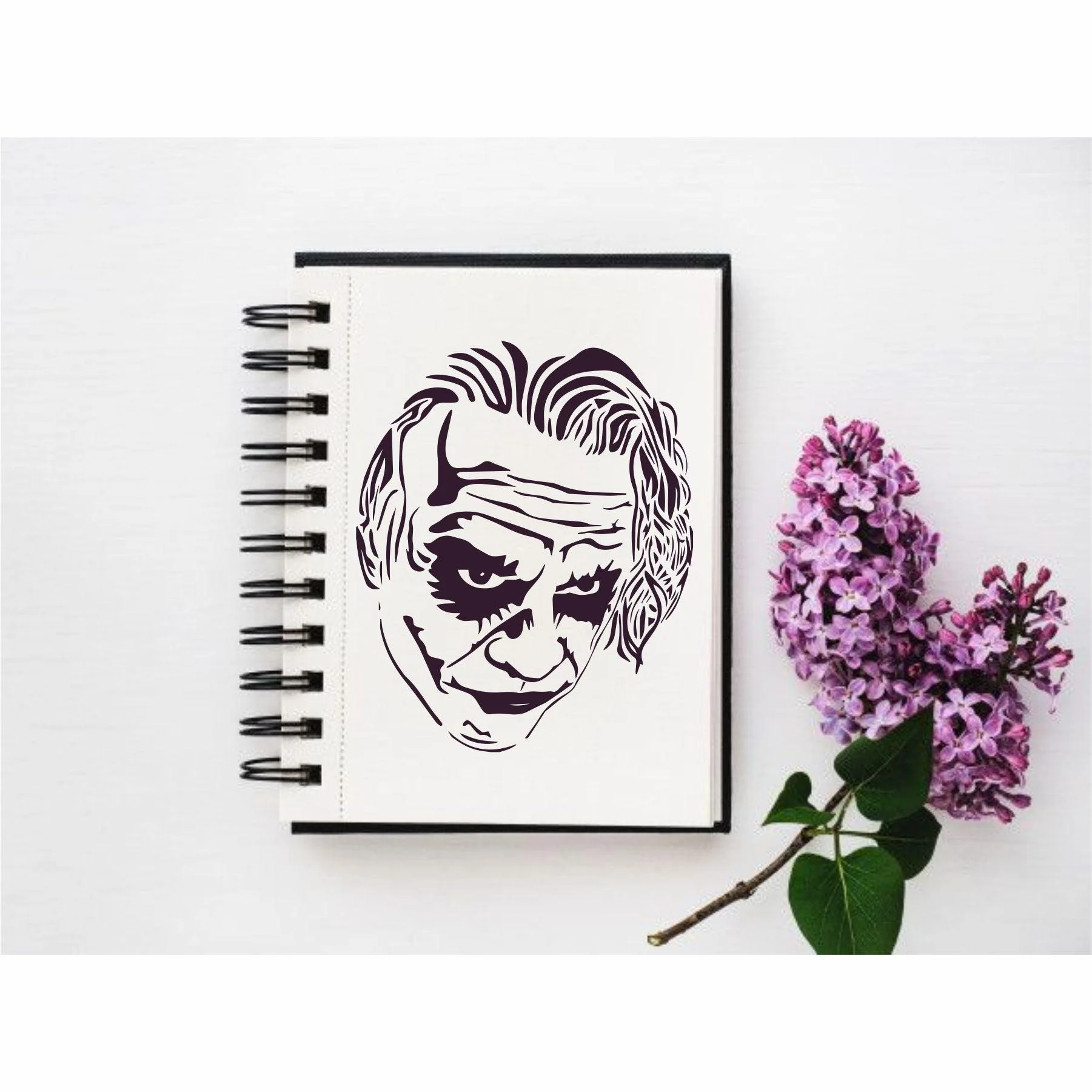 Joker face Reusable Stencil for Canvas and wall painting.ID#105 - Image 4